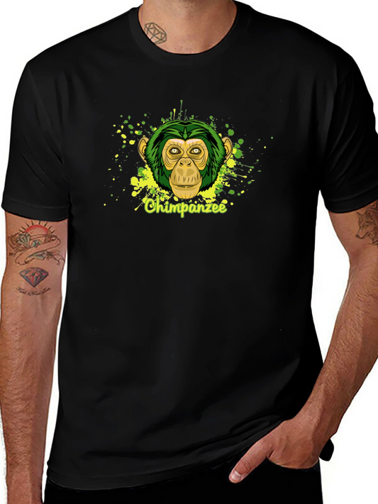 Chimpanzee Graphic Tee - Mens Black T-Shirt