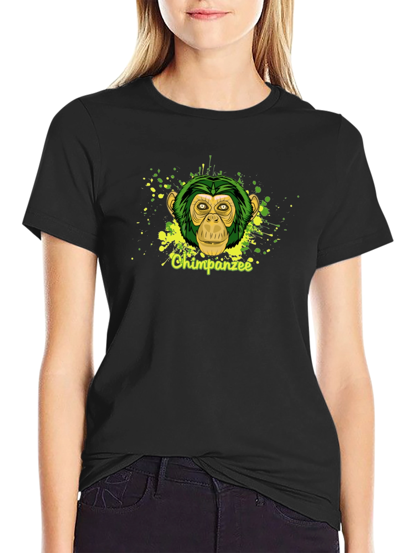 Chimpanzee Graphic Tee - Mens Black T-Shirt