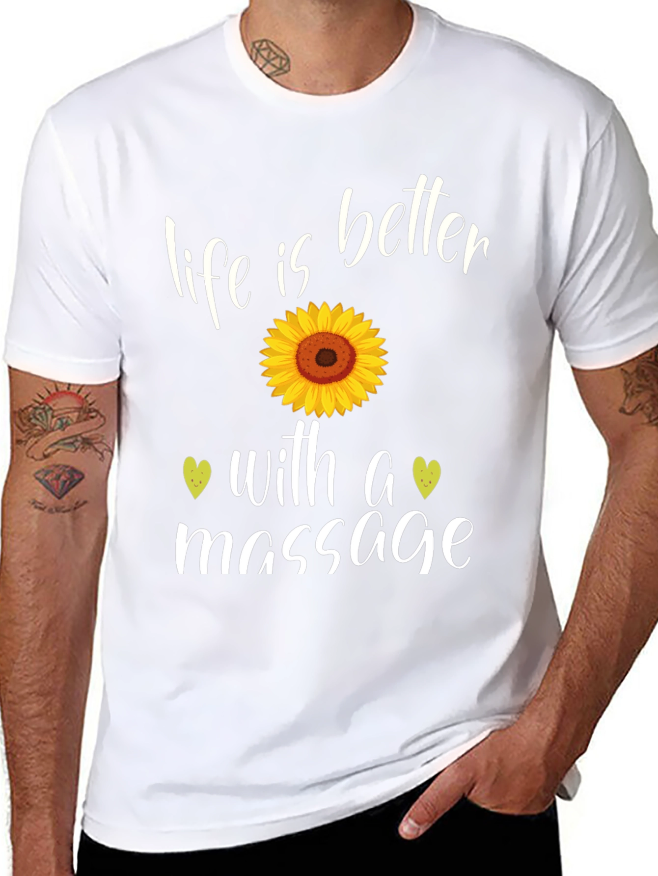 Life is Better with a Massage Black T-Shirt
