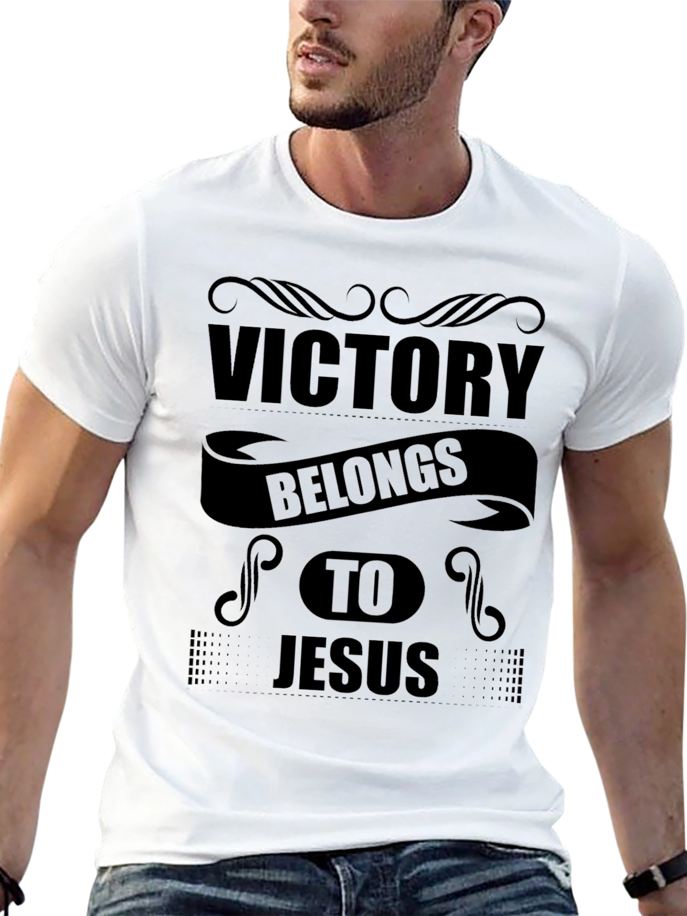 Victory Belongs to Jesus Black T-Shirt