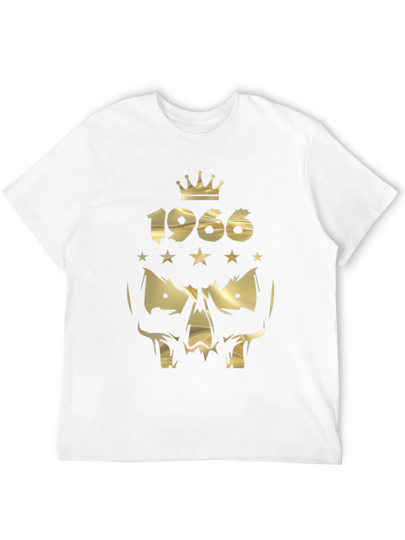 Golden Skull Crown 1966 Graphic Tee - Black