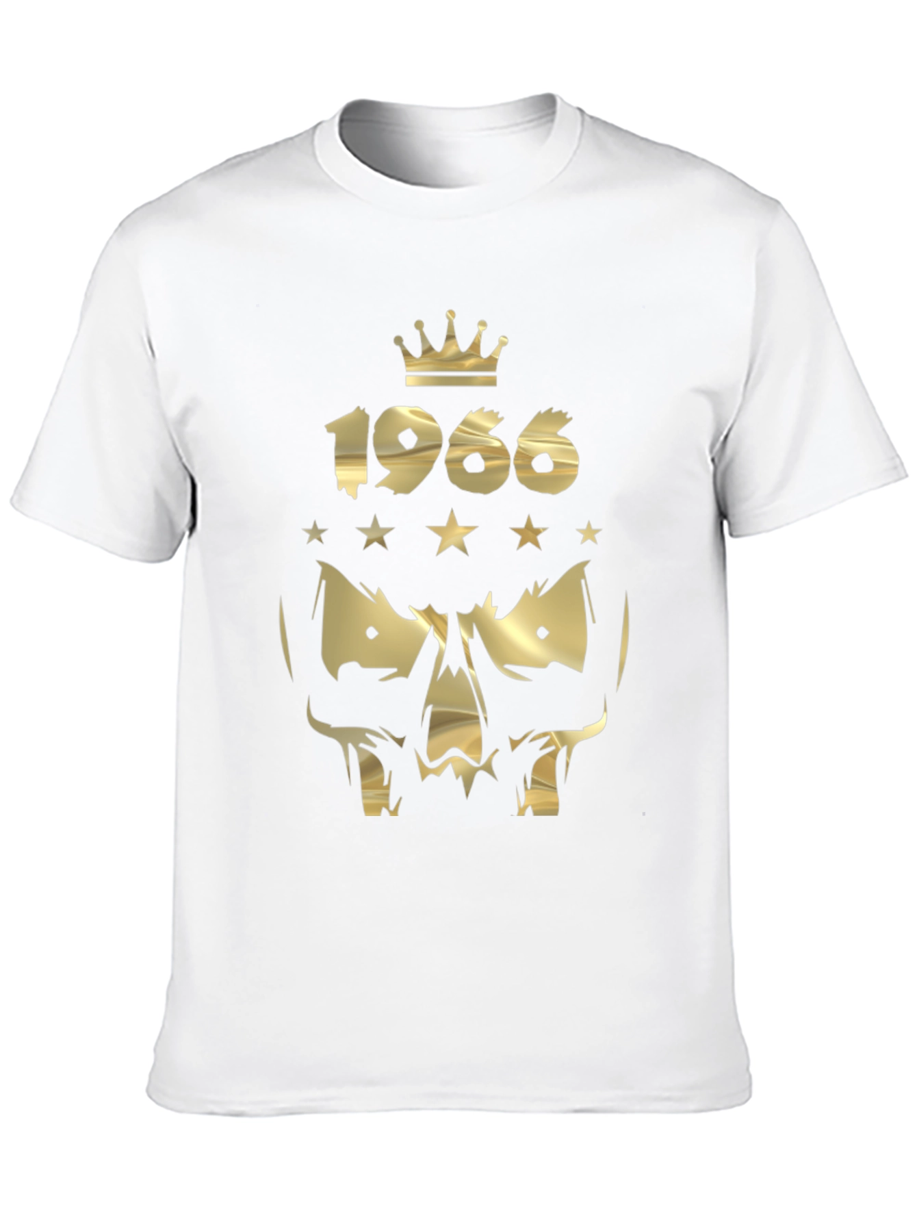 Golden Skull Crown 1966 Graphic Tee - Black