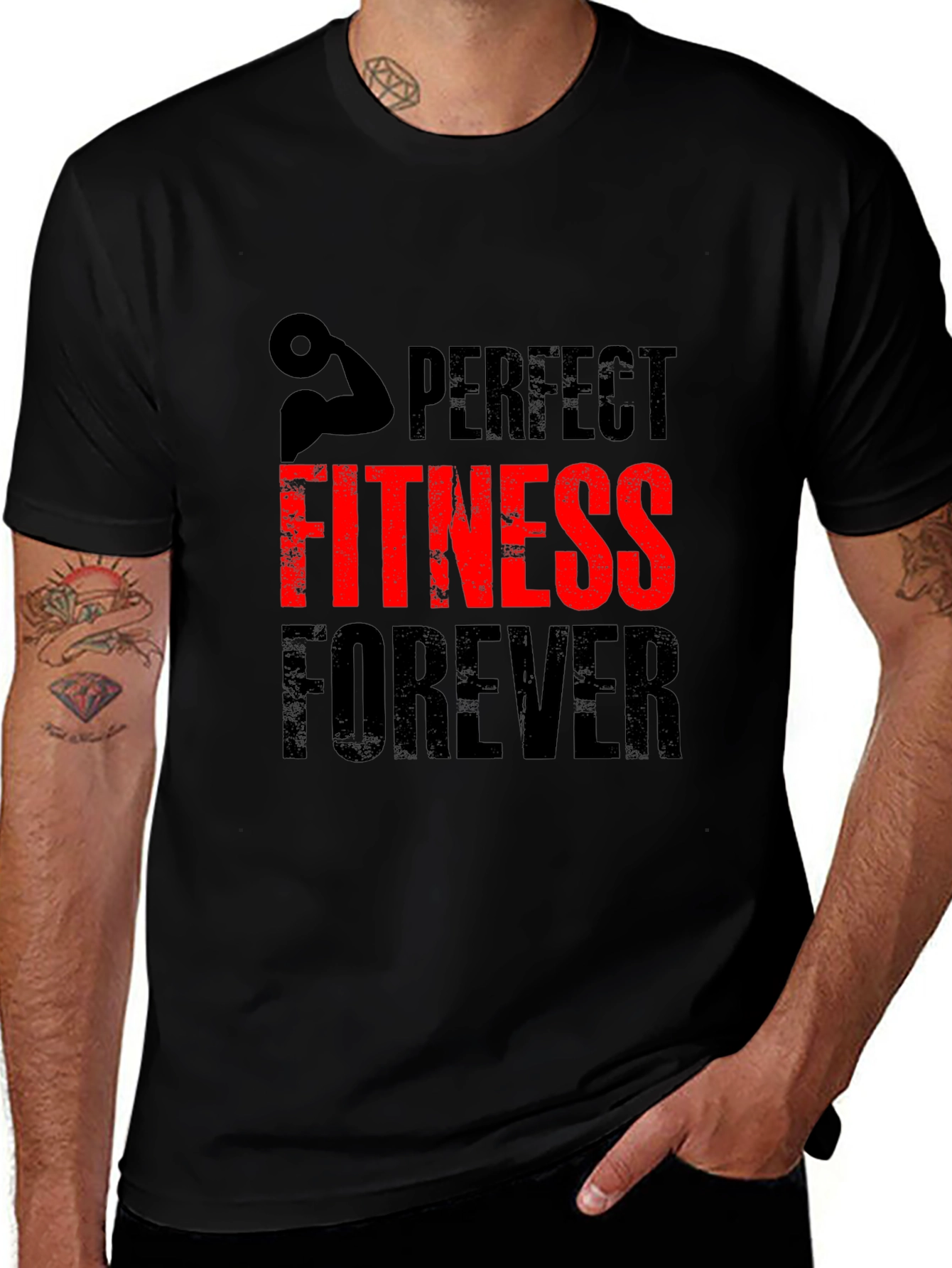 Perfect Fitness Forever Black T-Shirt
