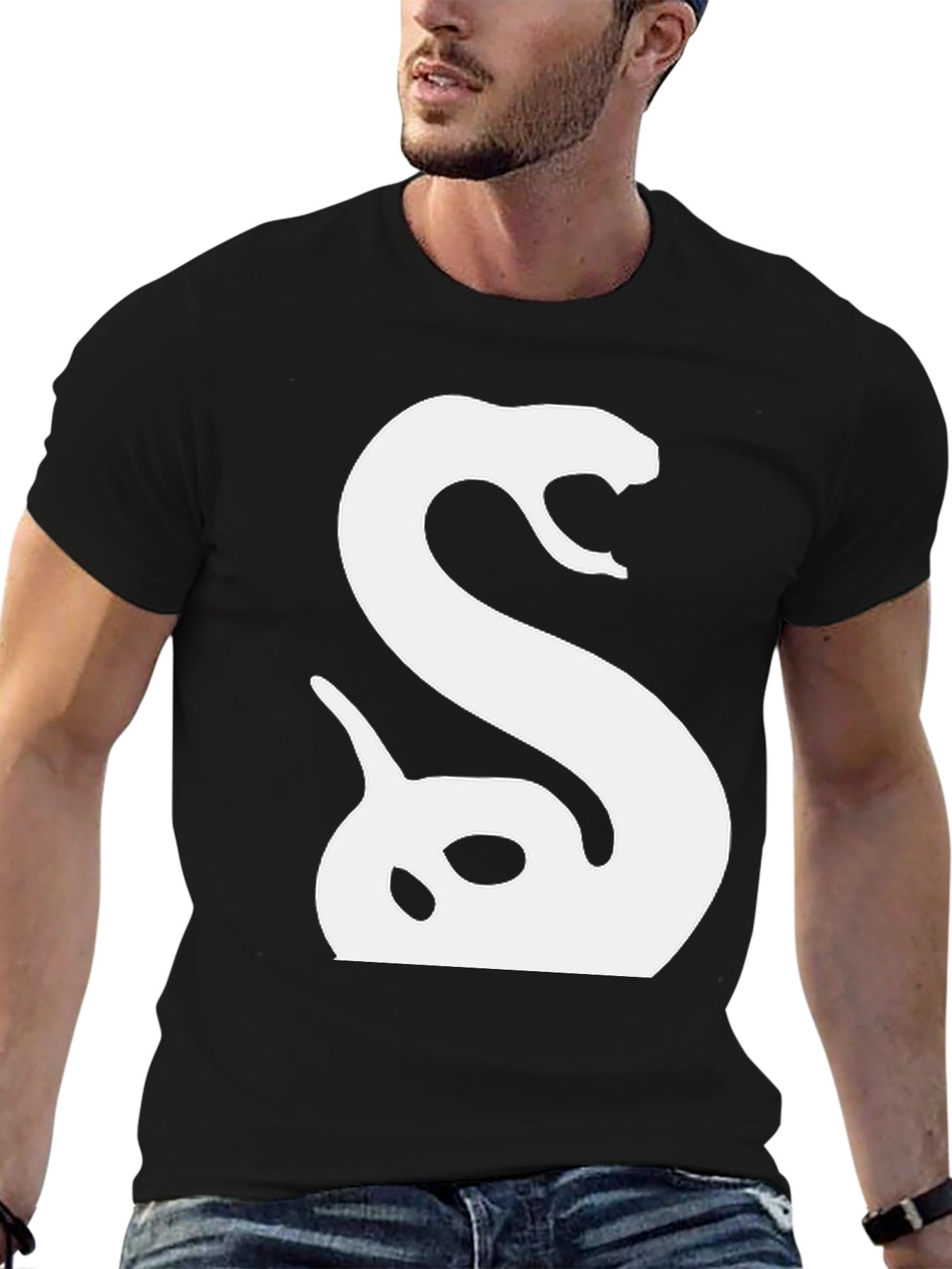 Black Snake Logo Tee - Mens Graphic T-Shirt