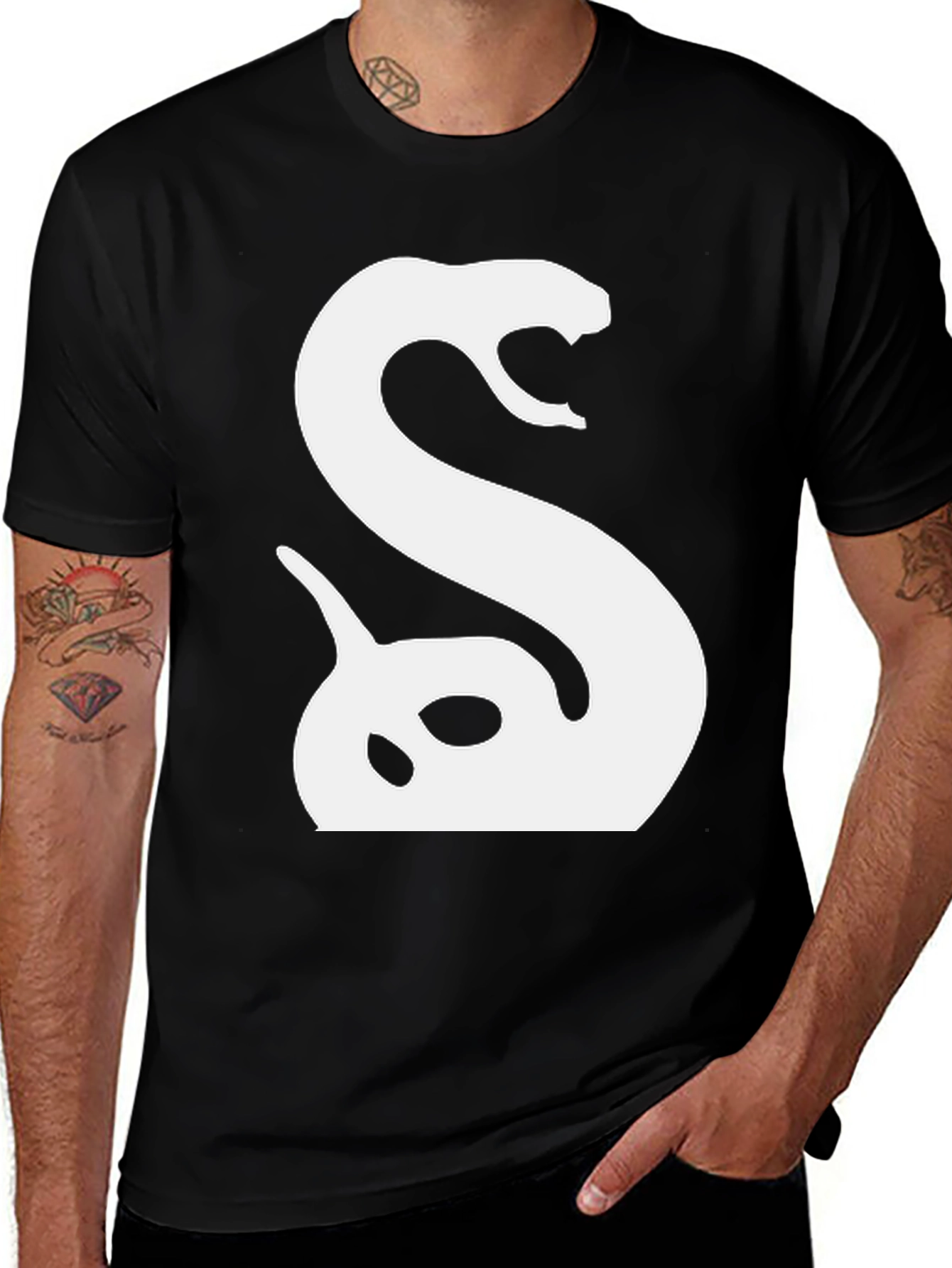 Black Snake Logo Tee - Mens Graphic T-Shirt