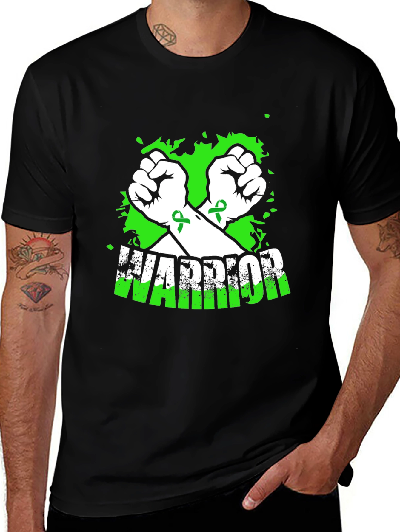 Warrior Awareness Ribbon Graphic T-Shirt
