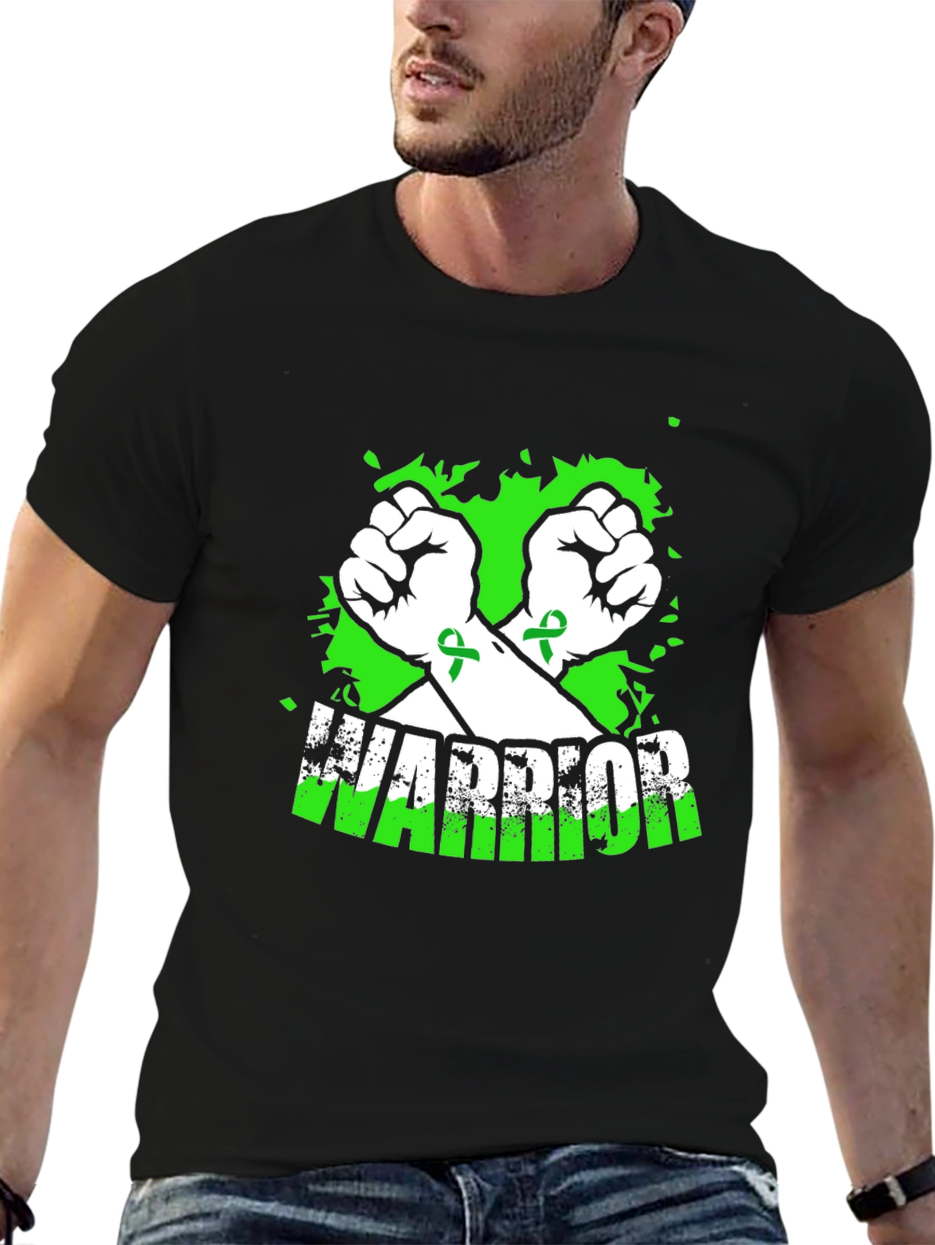 Warrior Awareness Ribbon Graphic T-Shirt