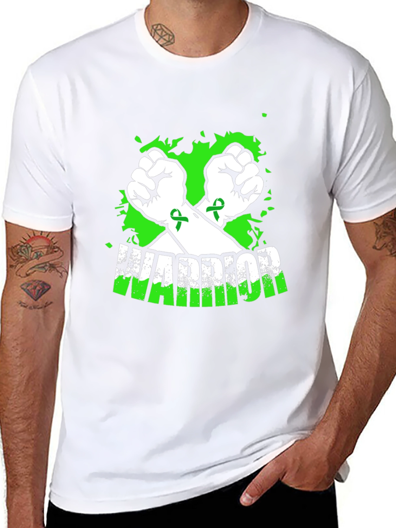 Warrior Awareness Ribbon Graphic T-Shirt