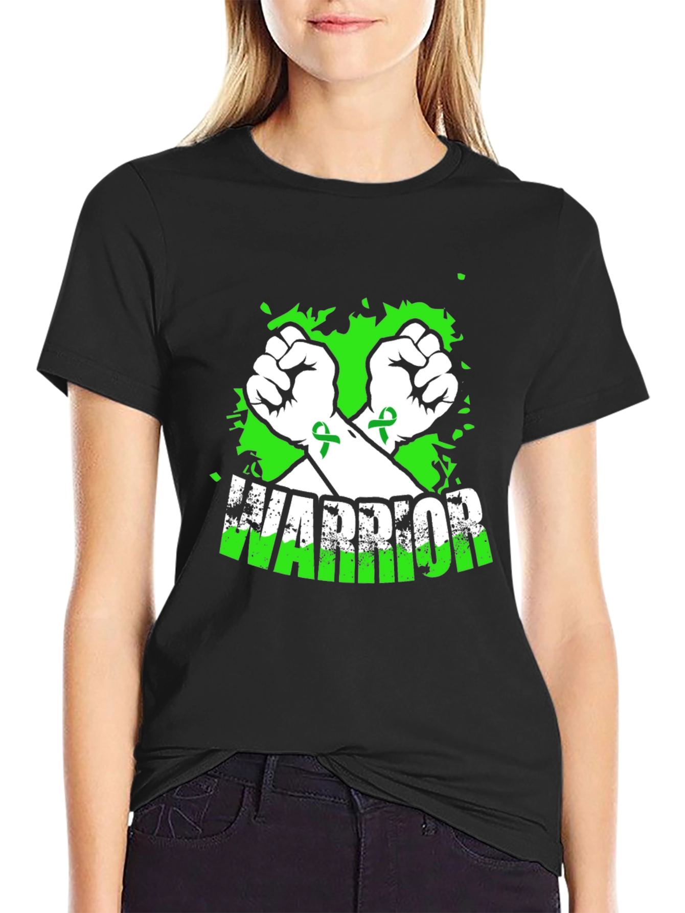 Warrior Awareness Ribbon Graphic T-Shirt