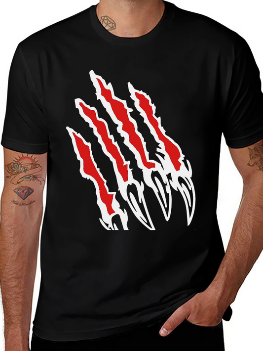 Claw Scratch Graphic Black T-Shirt