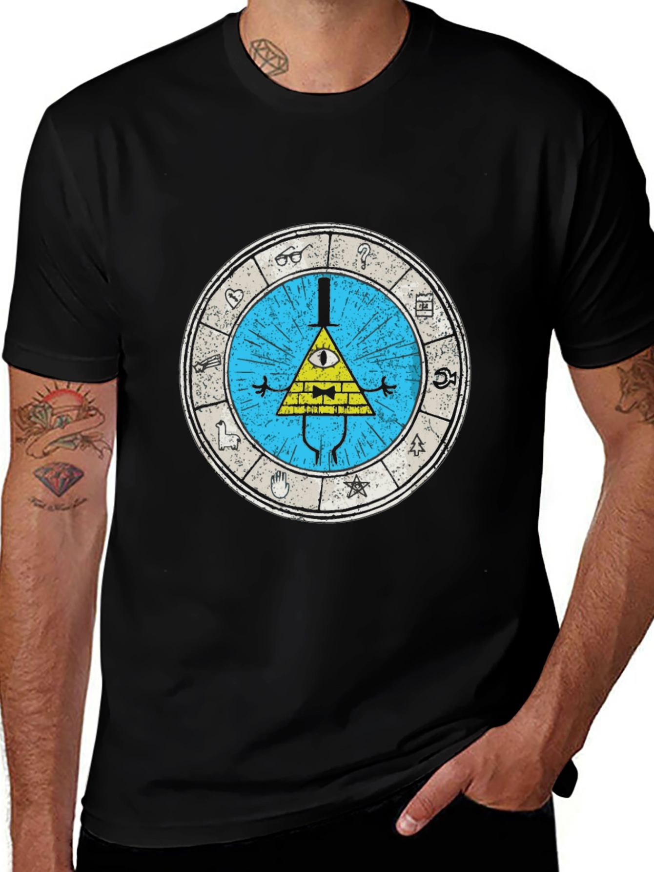 Gravity Falls Bill Cipher T-Shirt - Black