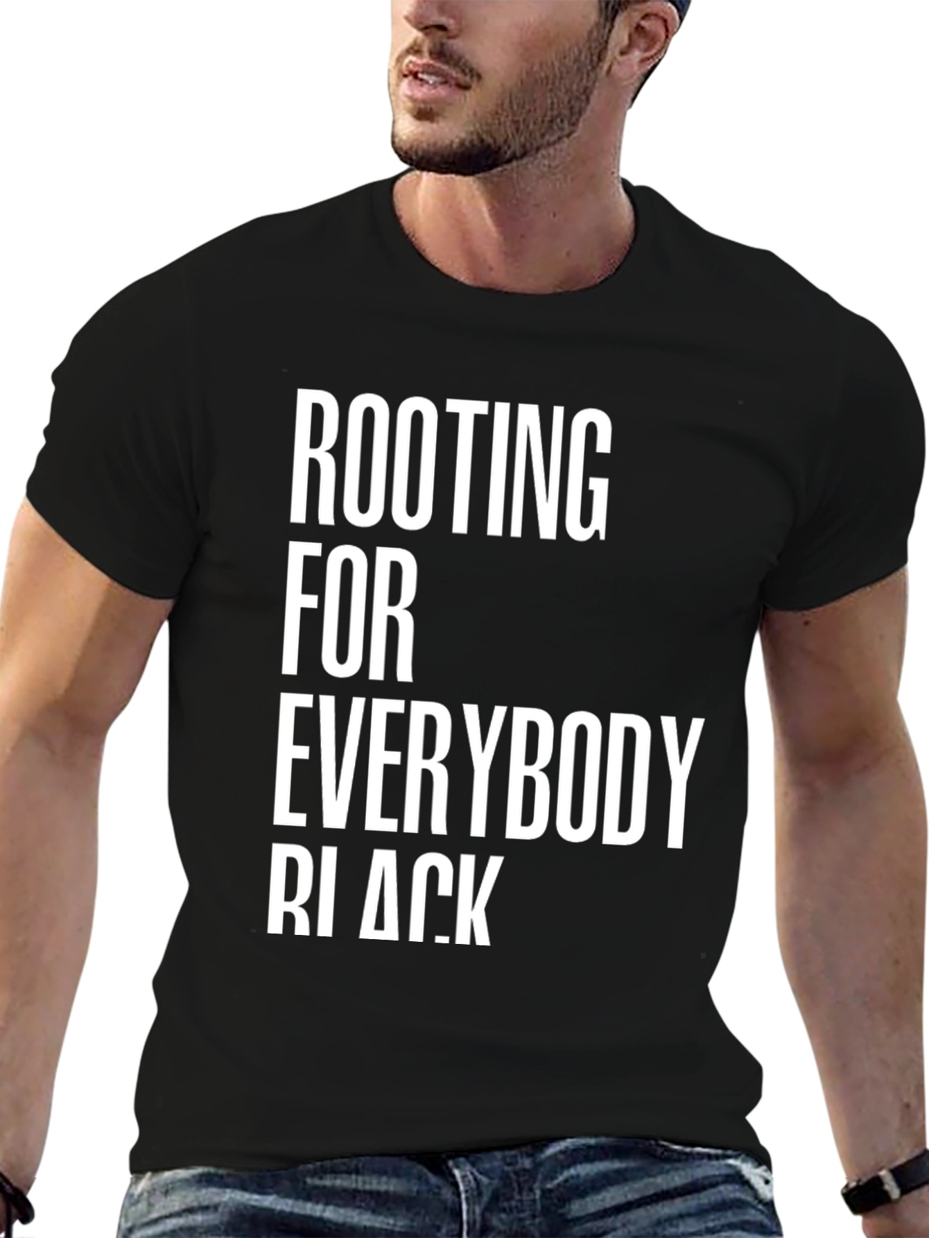 Rooting For Everybody Black Graphic T-Shirt