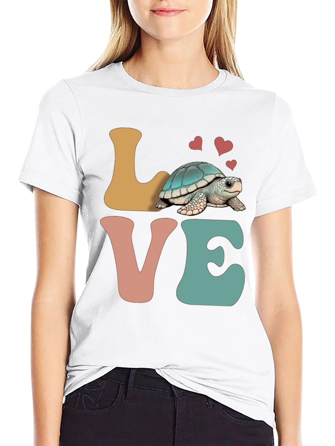 Love Turtle Graphic Tee - Cute Animal Lover Shirt