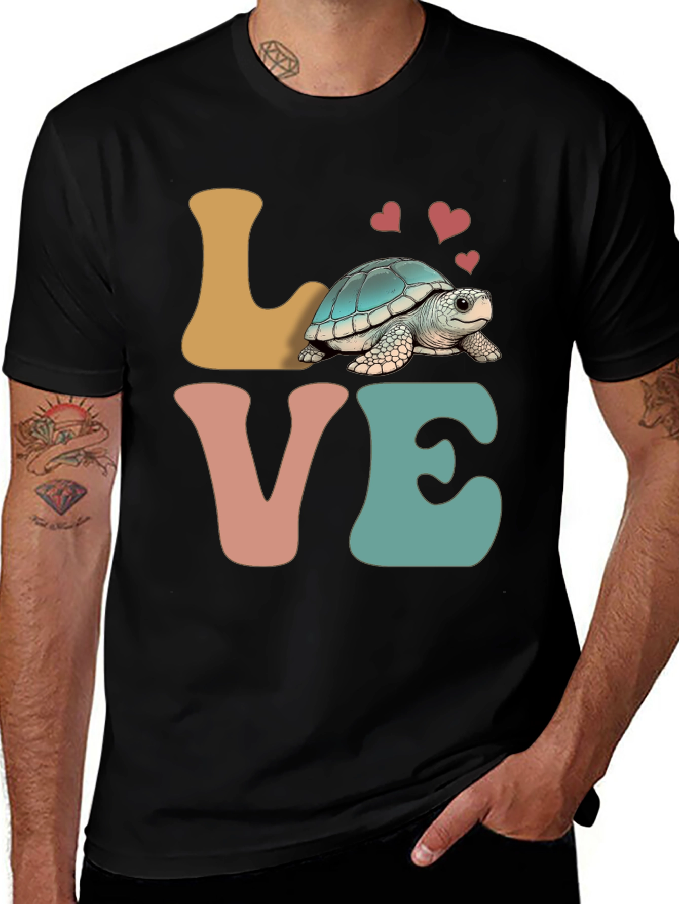 Love Turtle Graphic Tee - Cute Animal Lover Shirt