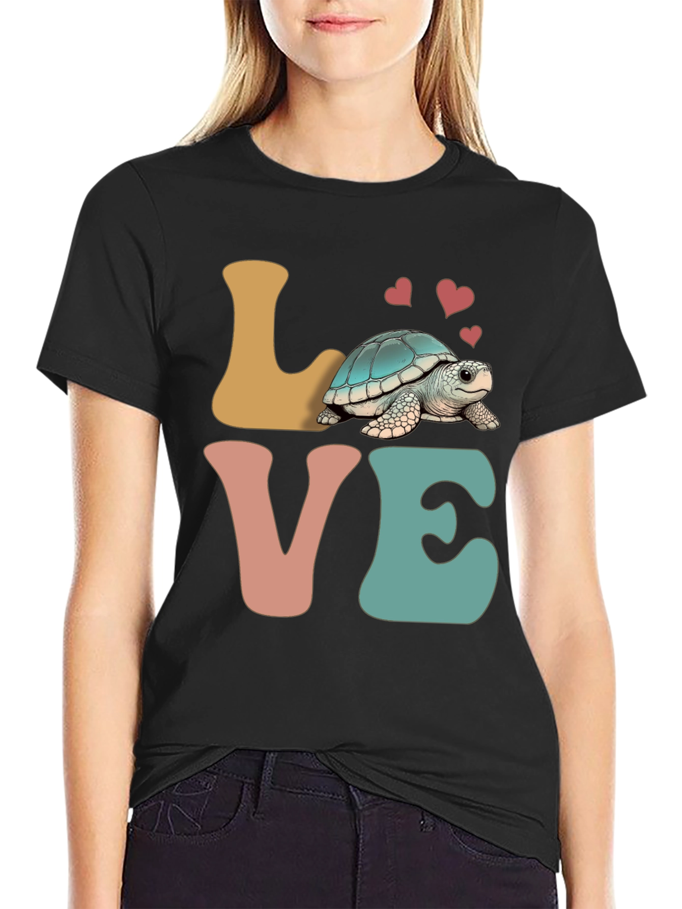 Love Turtle Graphic Tee - Cute Animal Lover Shirt