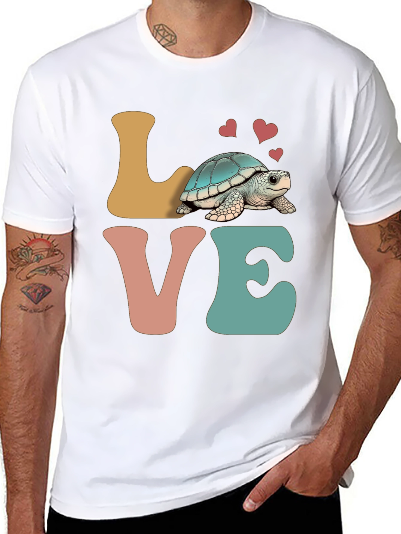 Love Turtle Graphic Tee - Cute Animal Lover Shirt