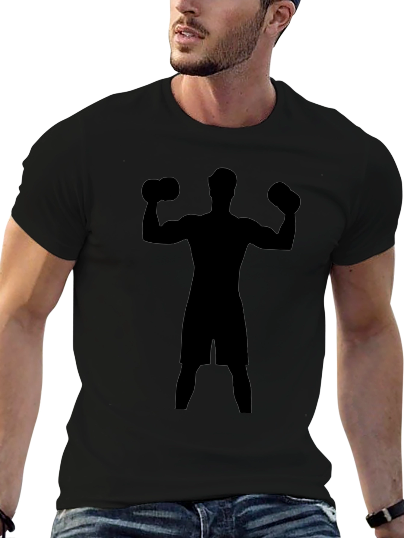 Boxer Silhouette Black T-Shirt
