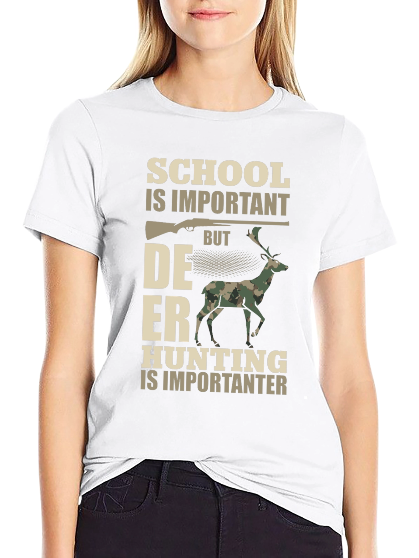 Hunting T-Shirt: School vs. Deer