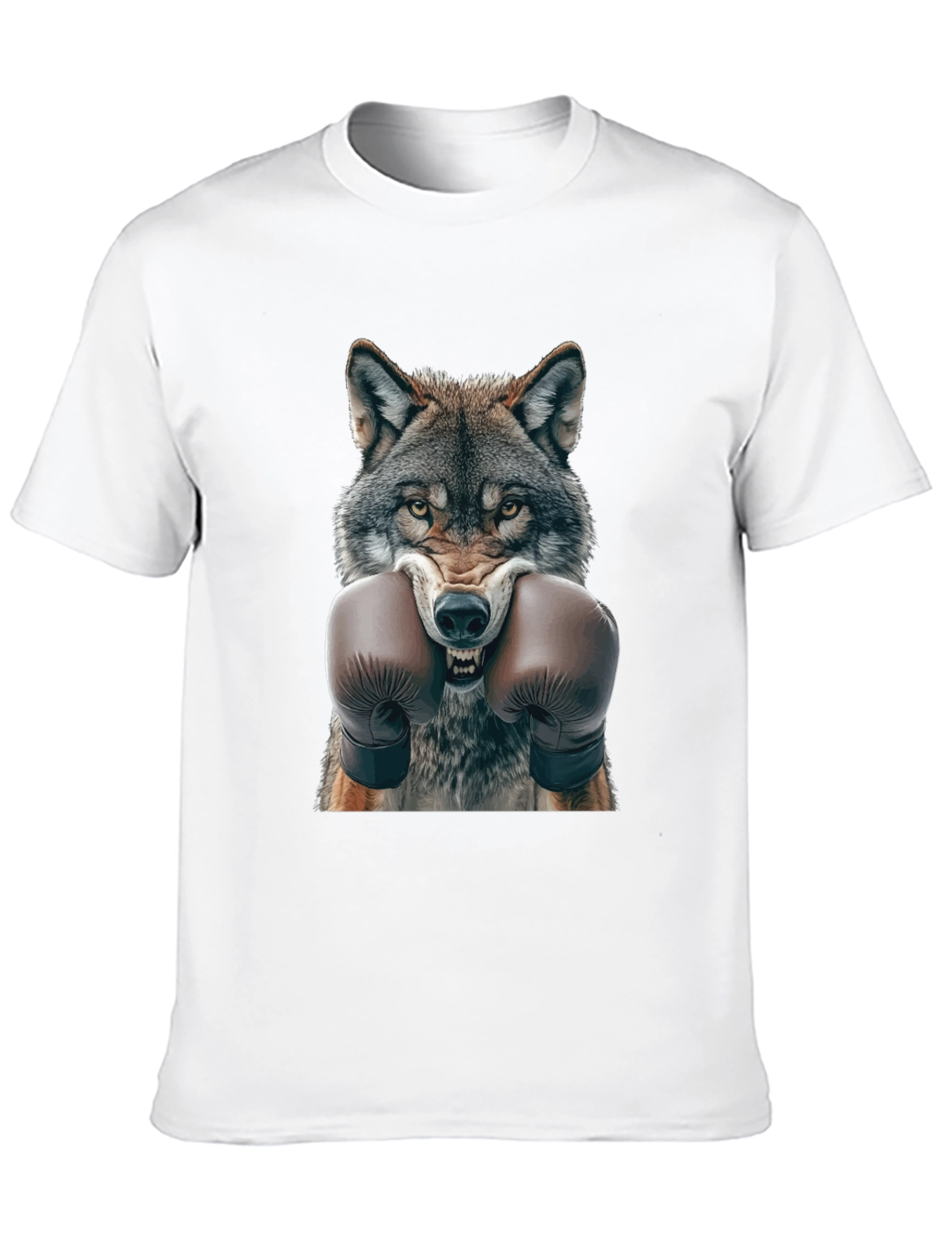 Wolf Boxer Graphic Tee - Fierce Animal Print Shirt