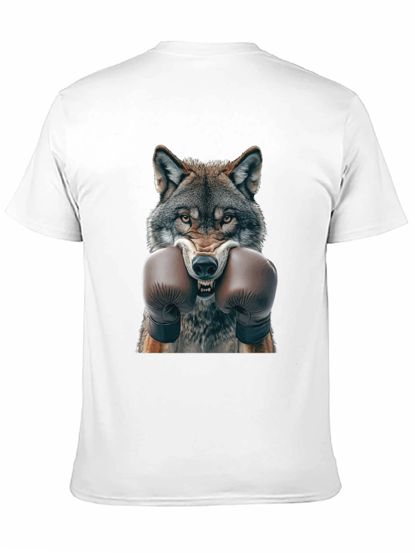 Wolf Boxer Graphic Tee - Fierce Animal Print Shirt