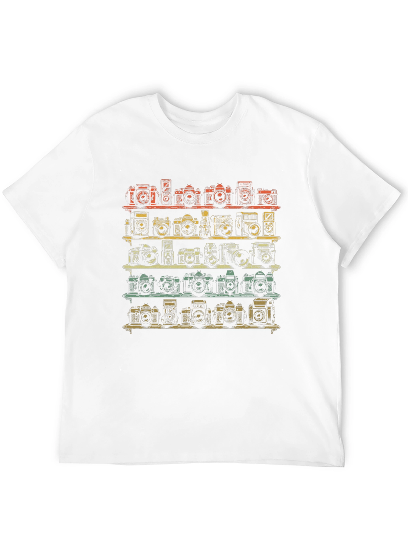 Retro Camera Shelf Graphic T-Shirt