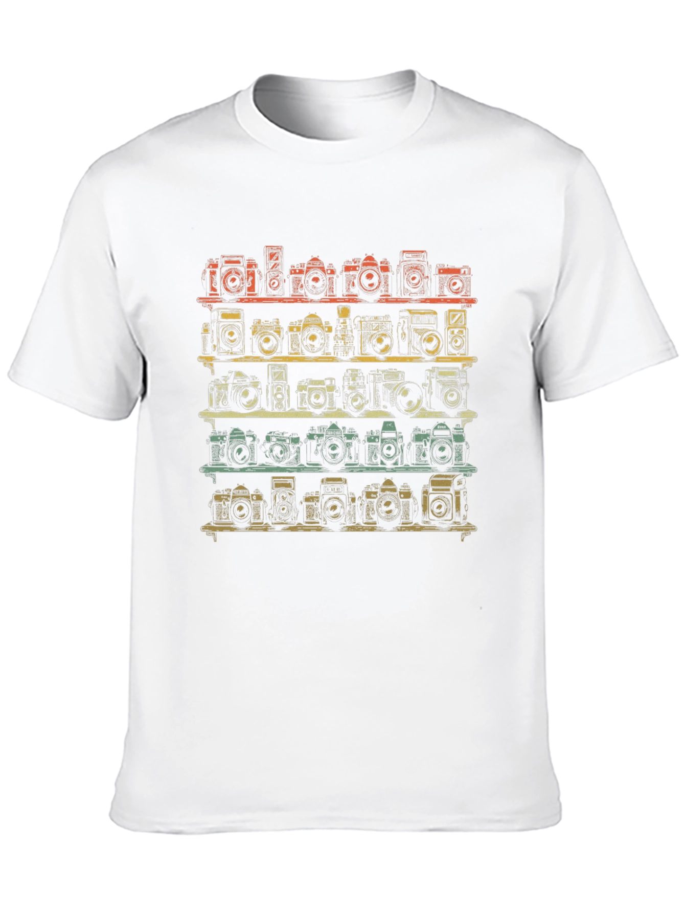 Retro Camera Shelf Graphic T-Shirt