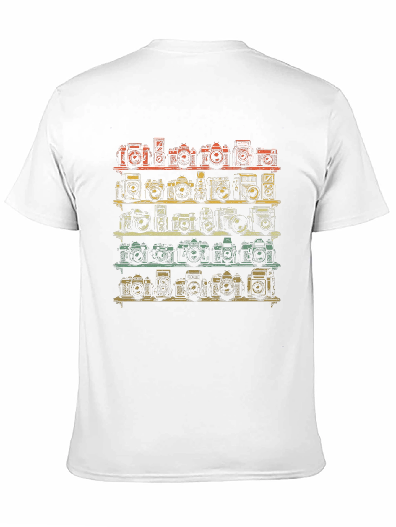 Retro Camera Shelf Graphic T-Shirt