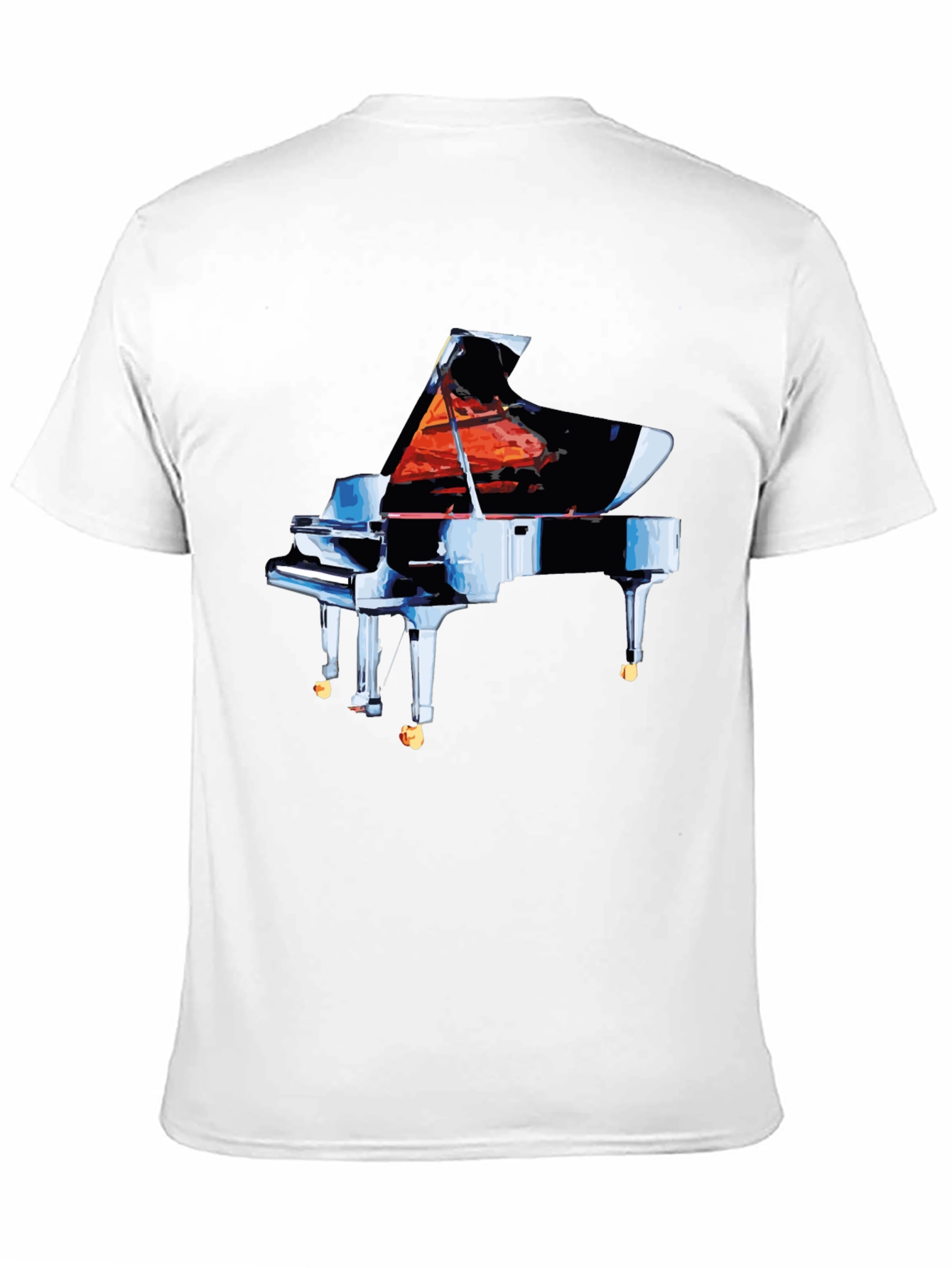Piano Graphic Tee - Black Cotton Comfort