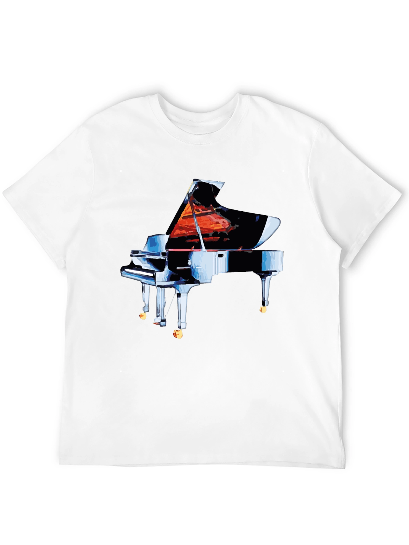 Piano Graphic Tee - Black Cotton Comfort