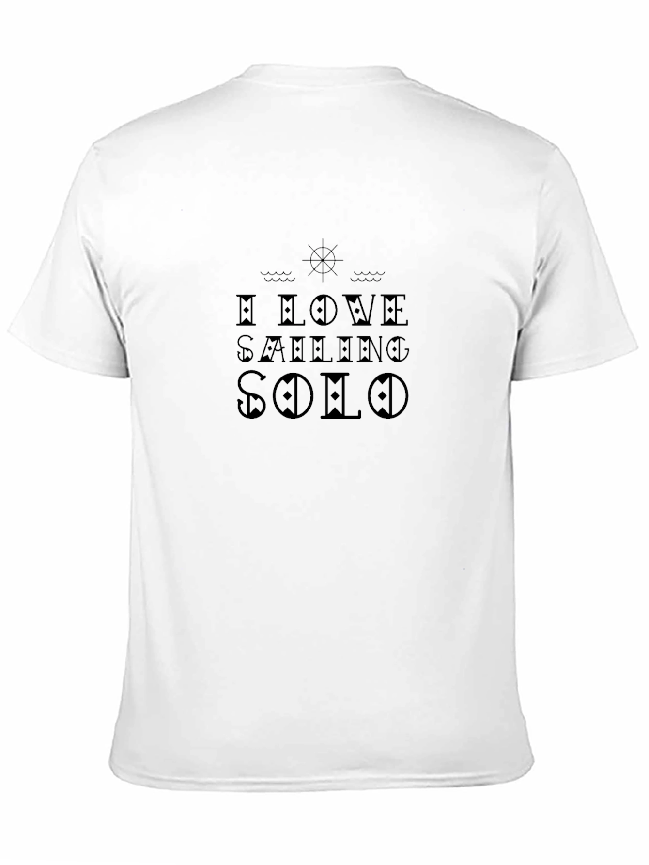 I Love Sailing Solo Black Graphic Tee