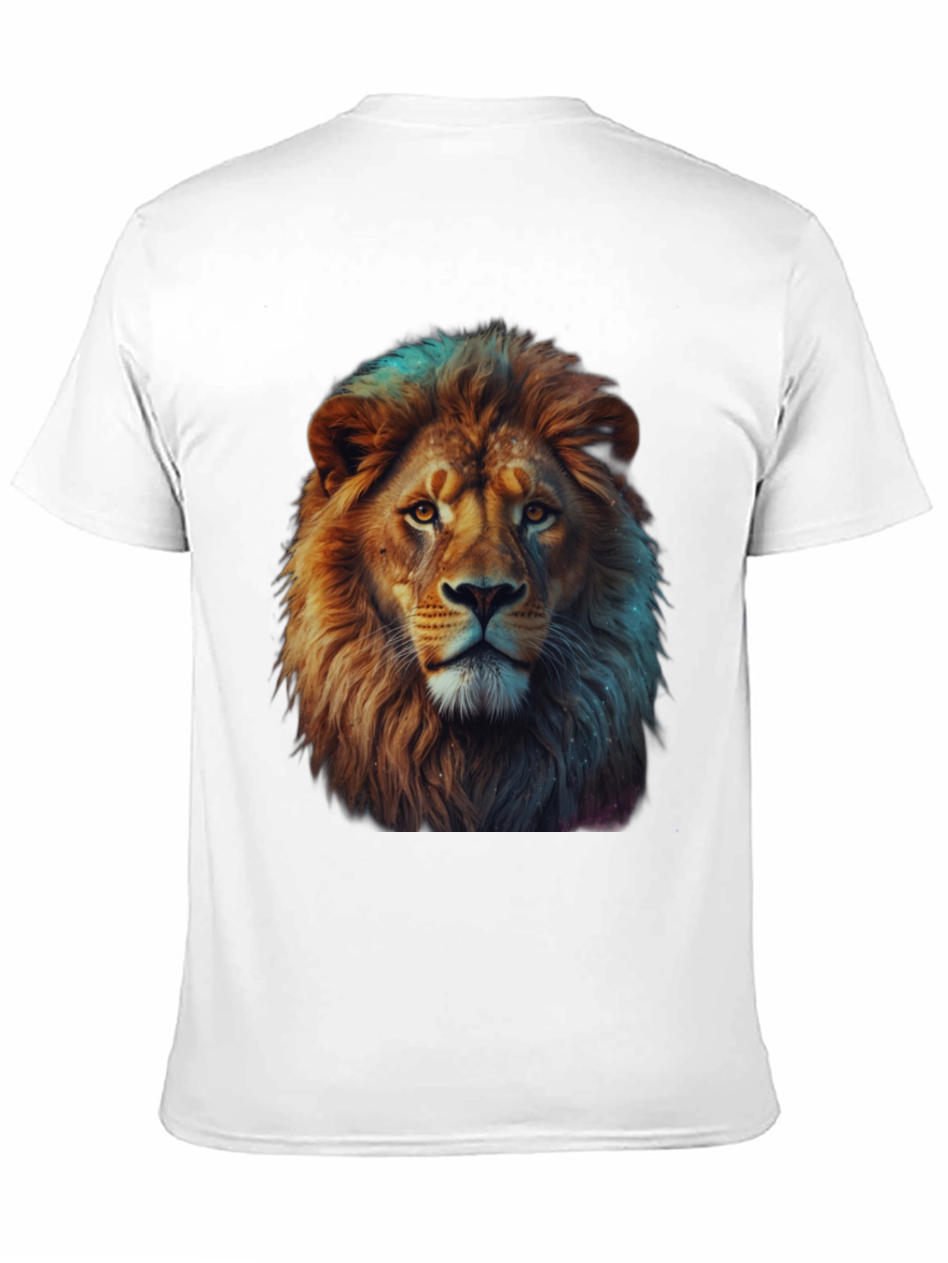 Lion Graphic Print Crew Neck T-Shirt