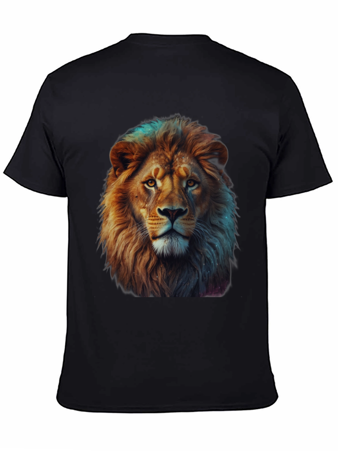 Lion Graphic Print Crew Neck T-Shirt