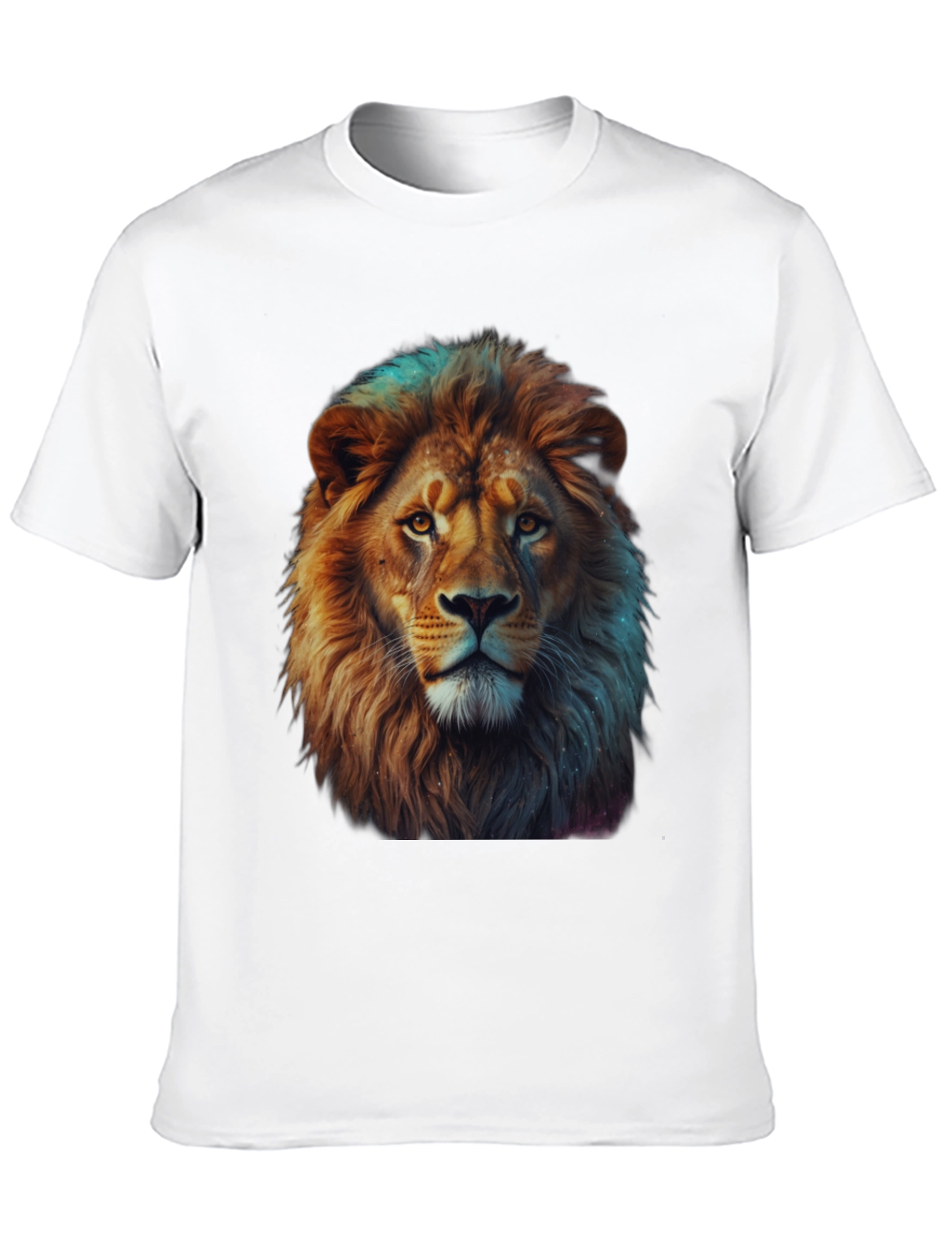 Lion Graphic Print Crew Neck T-Shirt