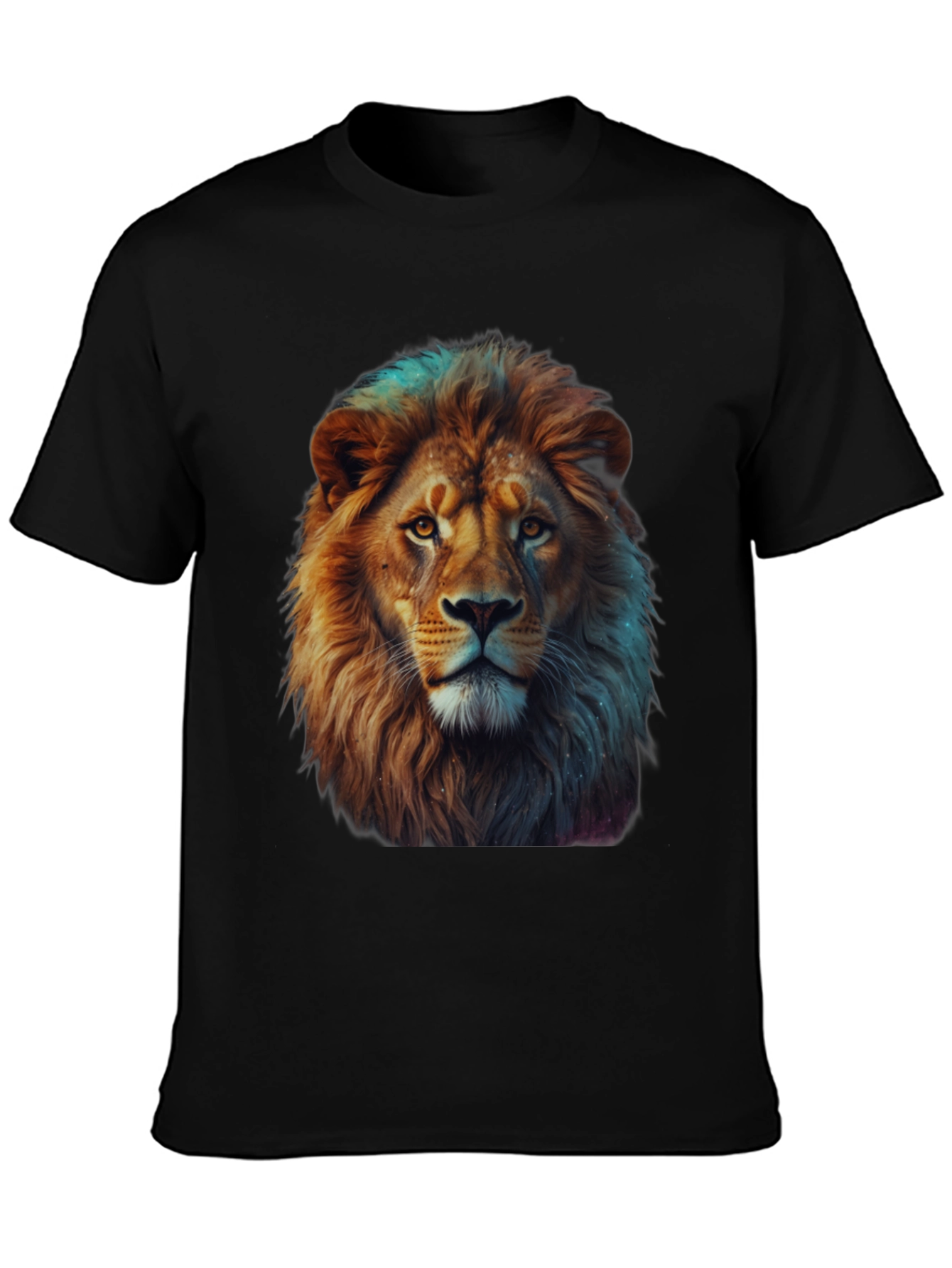 Lion Graphic Print Crew Neck T-Shirt