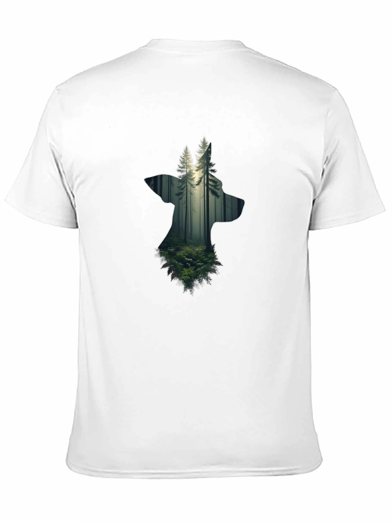 Nature Wolf Graphic Tee - Black