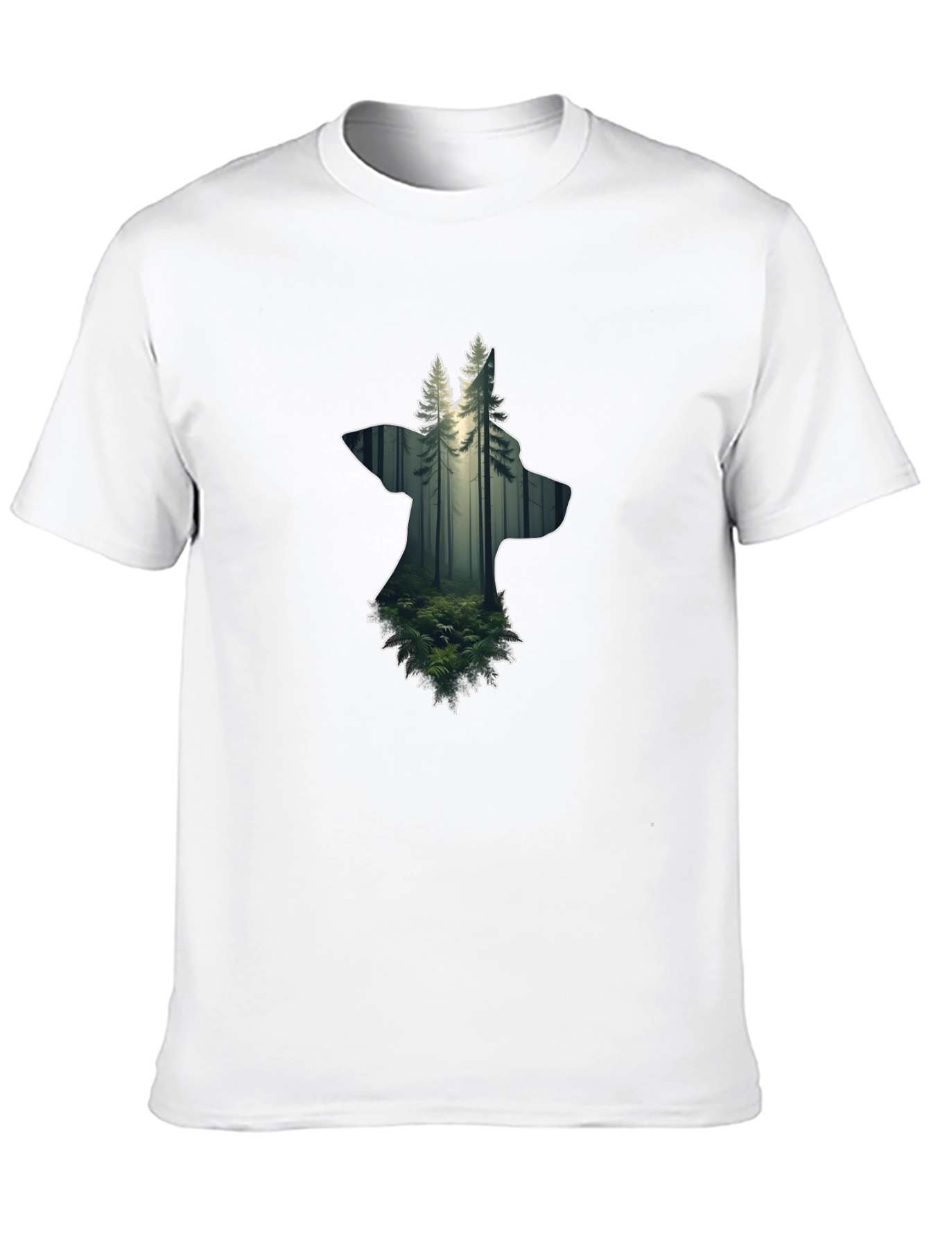 Nature Wolf Graphic Tee - Black