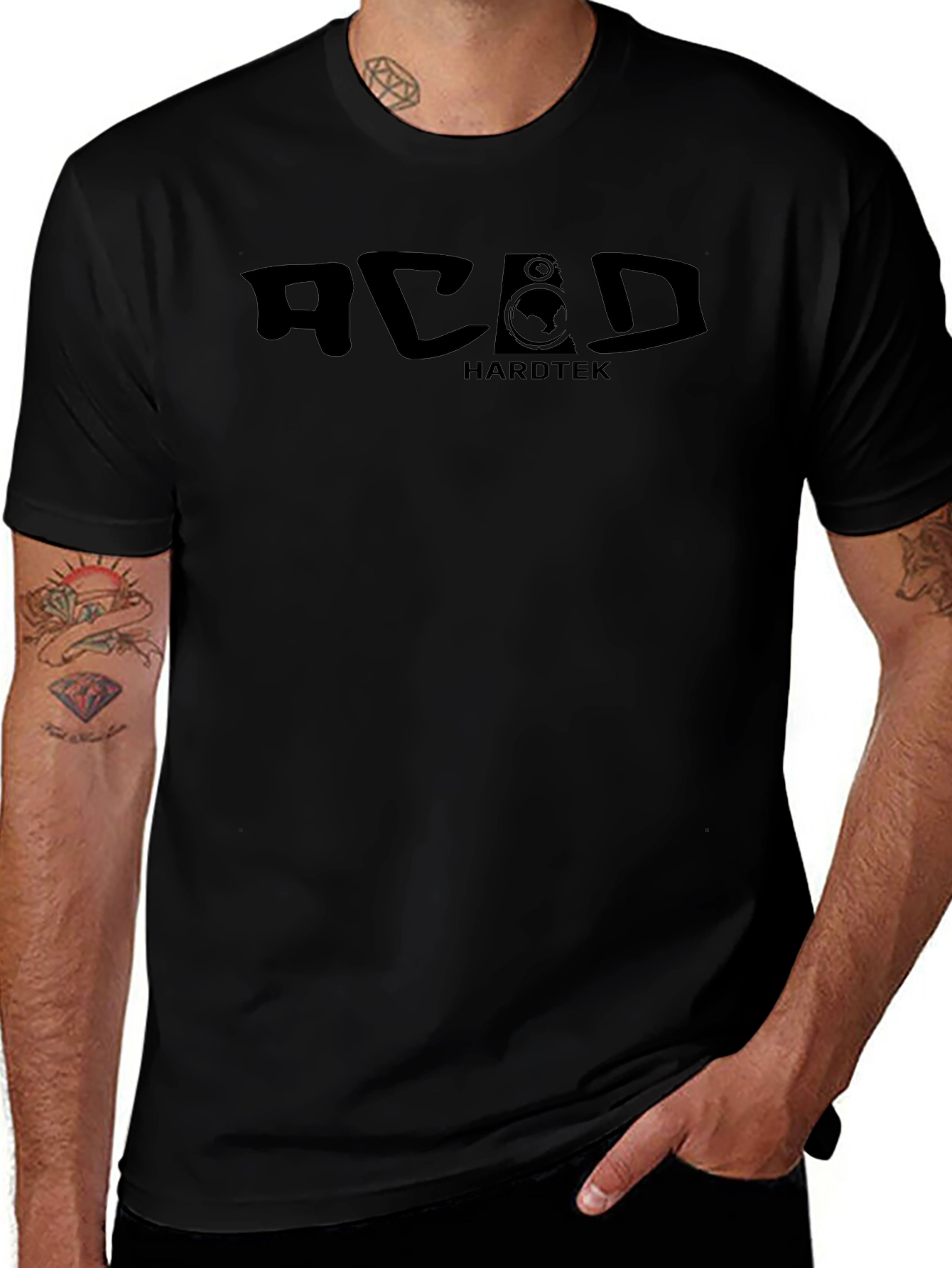 ACAD Hardtek Black Graphic T-Shirt