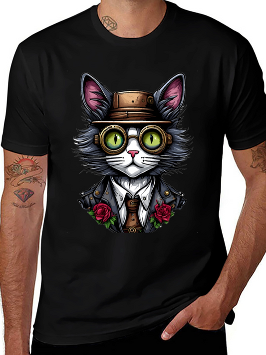 Steampunk Cat Graphic Tee