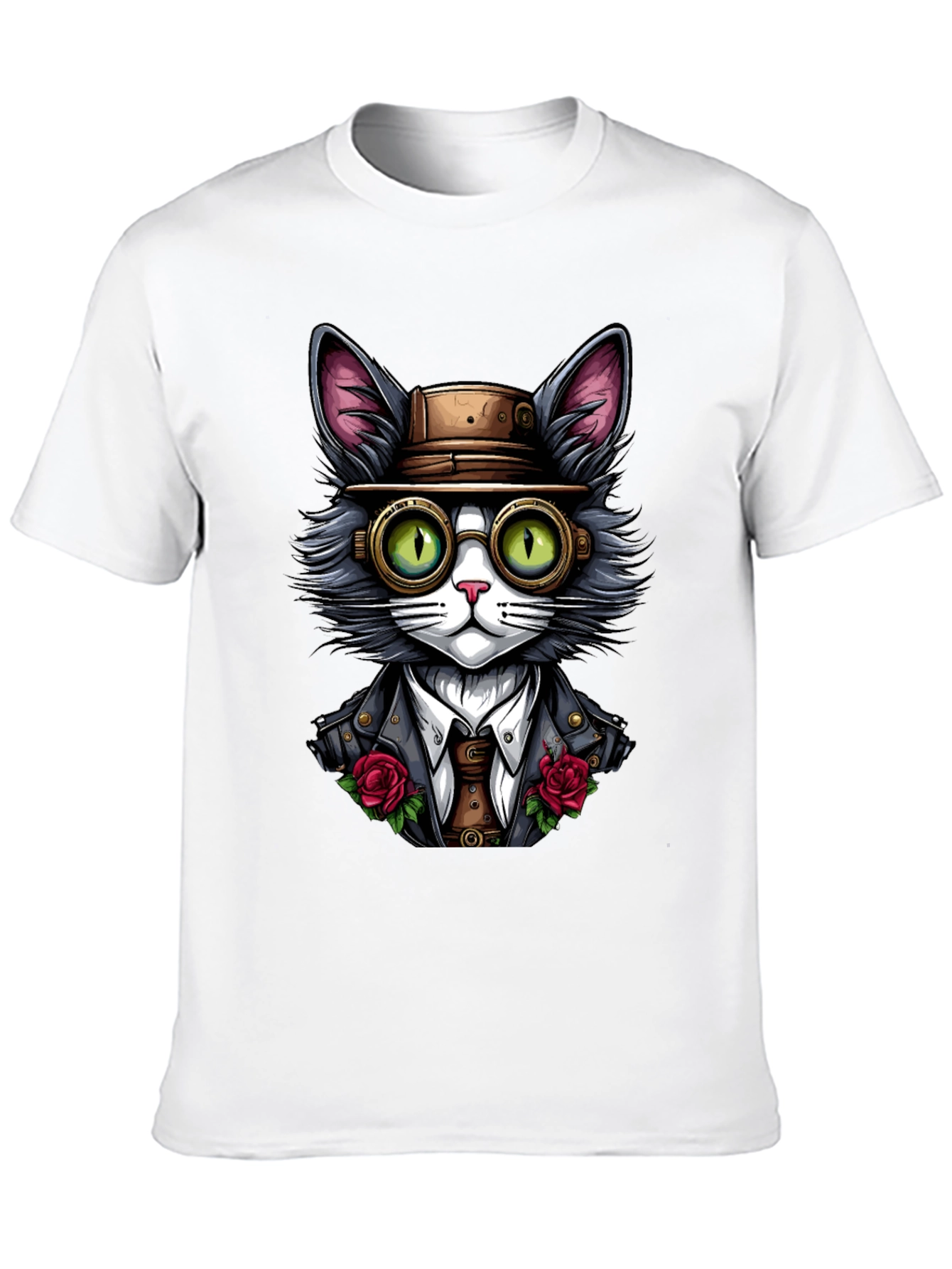 Steampunk Cat Graphic Tee
