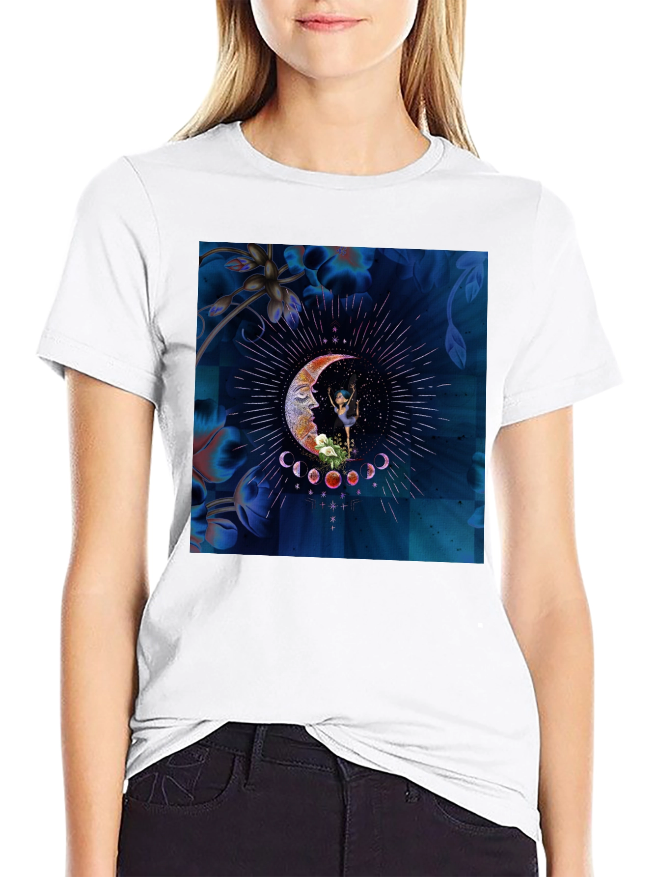 Mystical Moon Dancer Black T-Shirt
