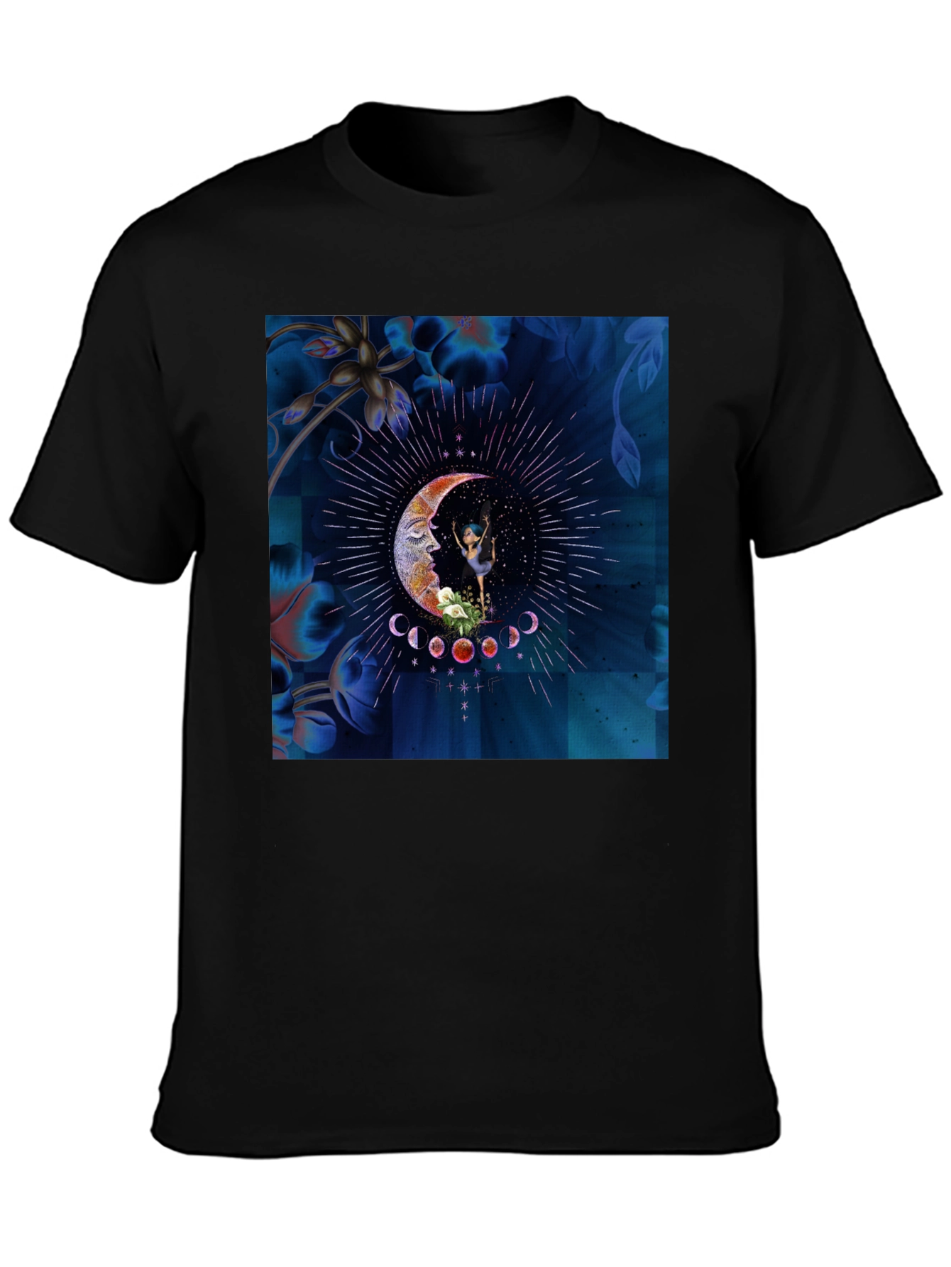 Mystical Moon Dancer Black T-Shirt