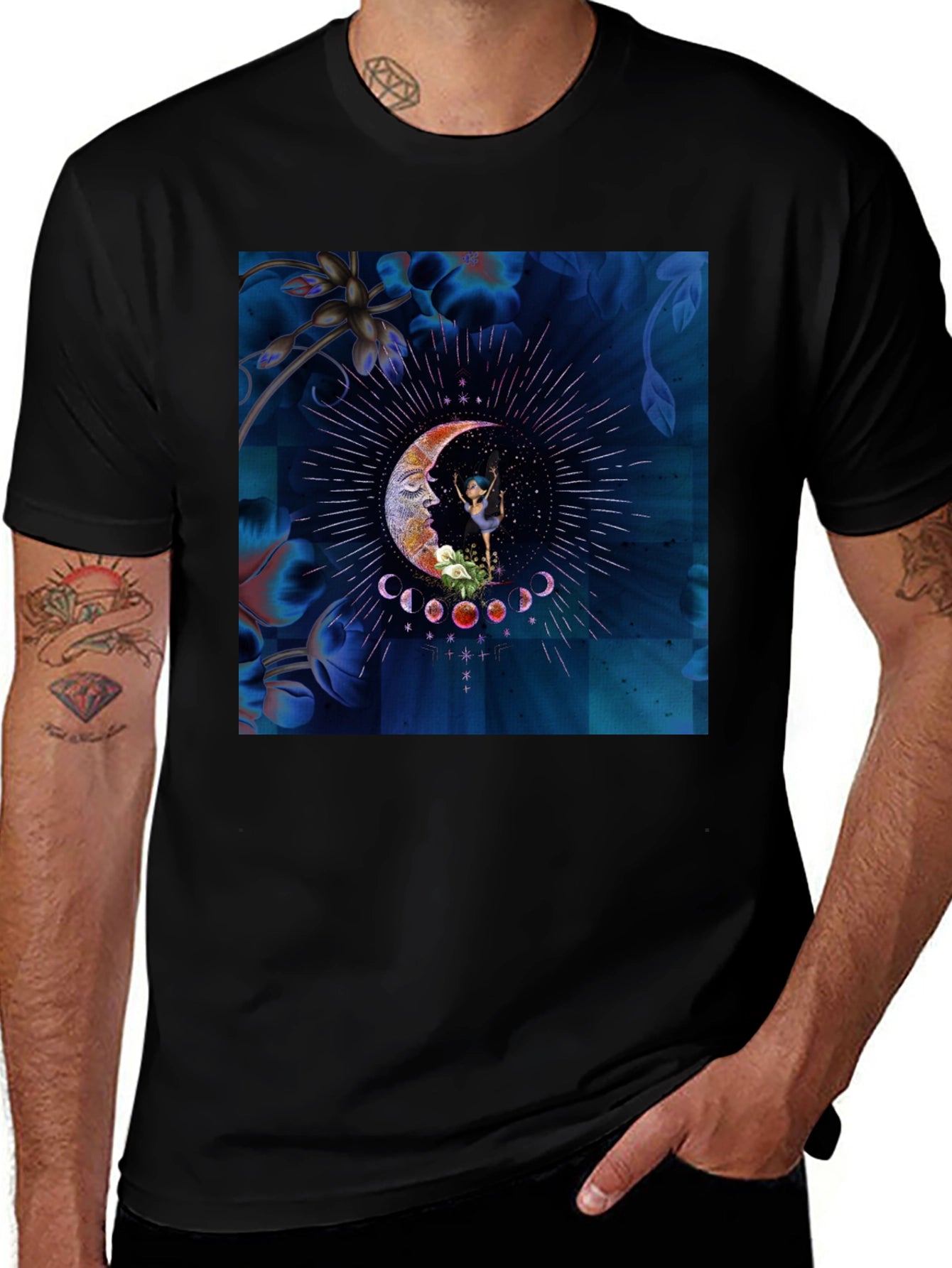 Mystical Moon Dancer Black T-Shirt