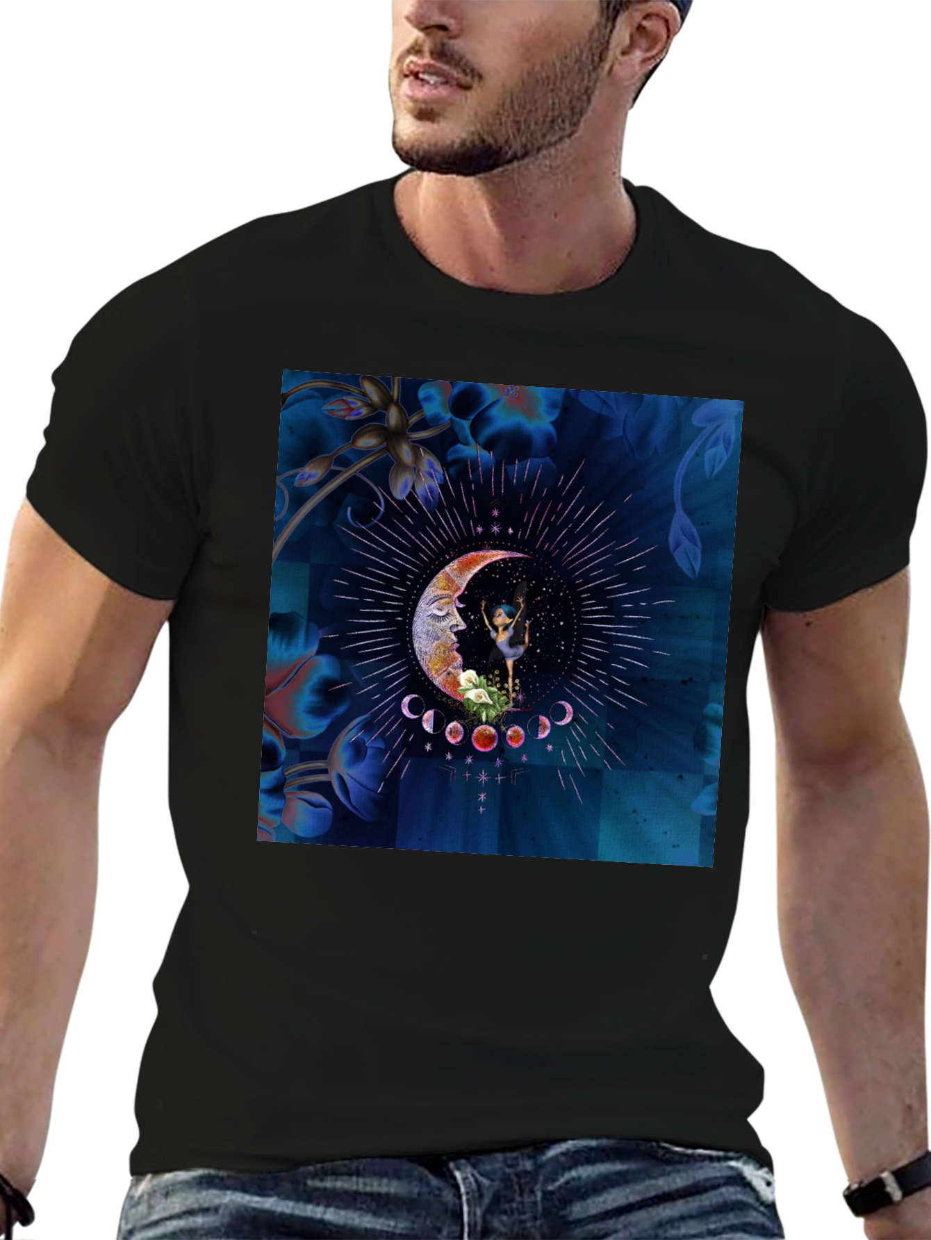 Mystical Moon Dancer Black T-Shirt