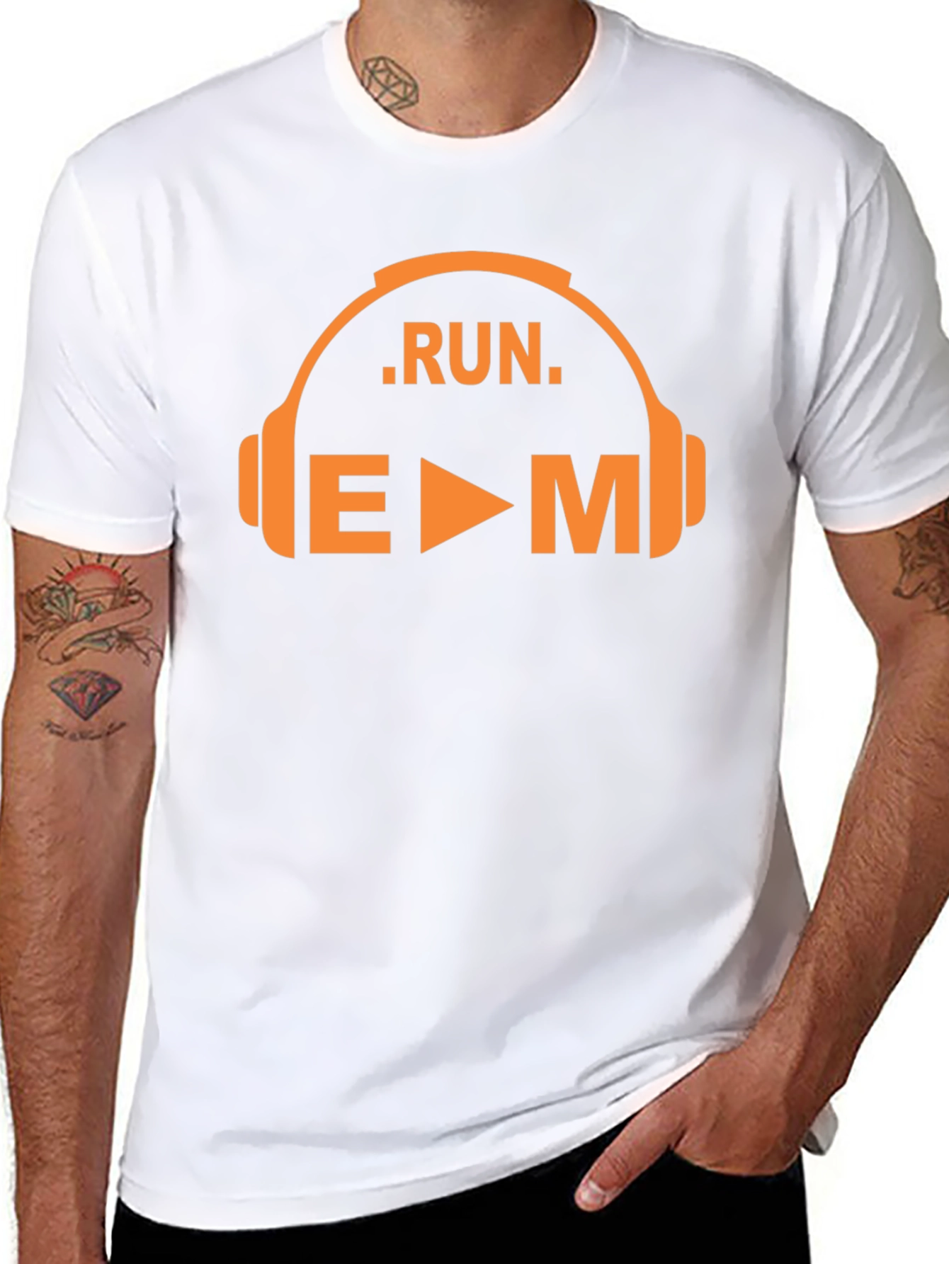 Run EDM Music Graphic T-Shirt
