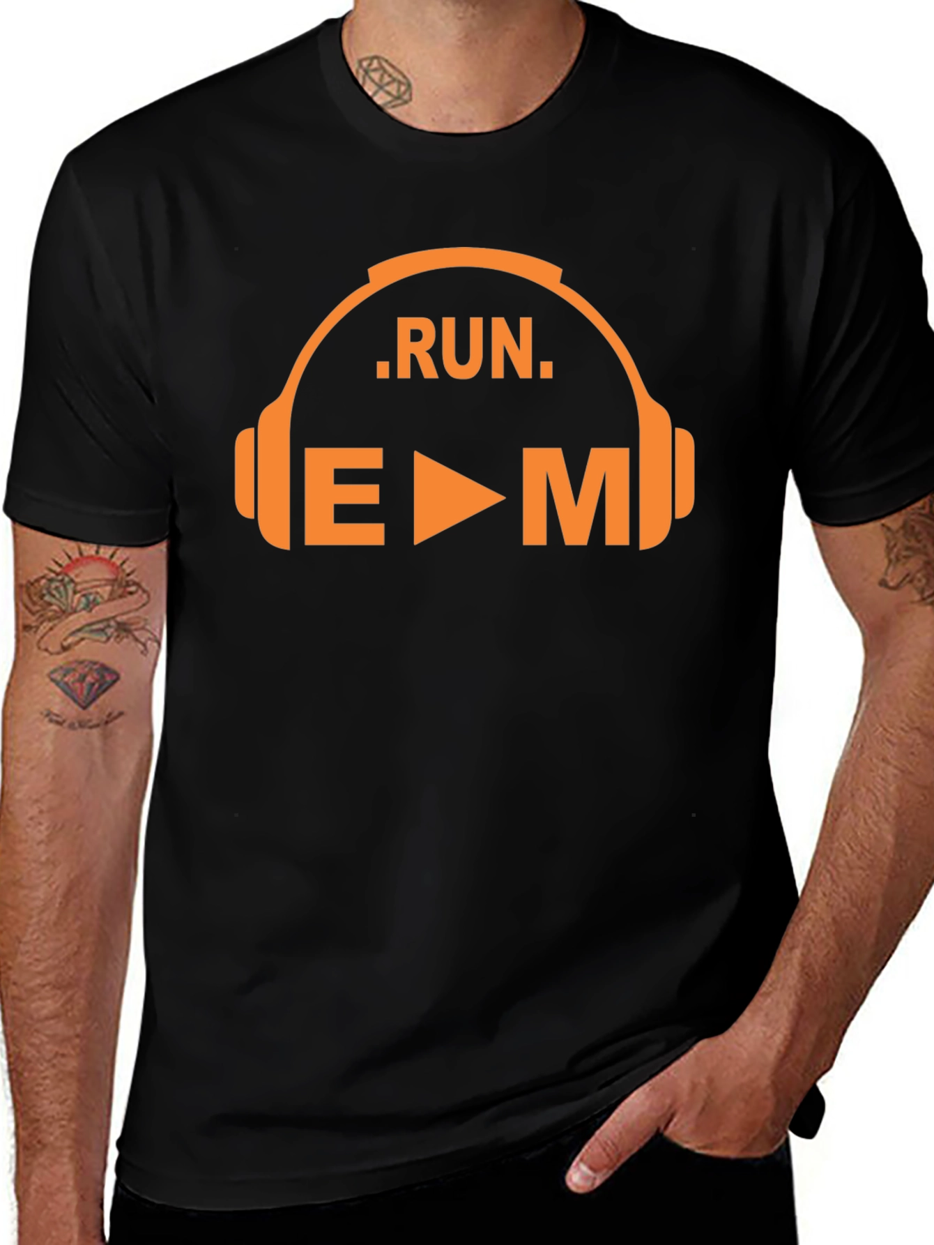 Run EDM Music Graphic T-Shirt