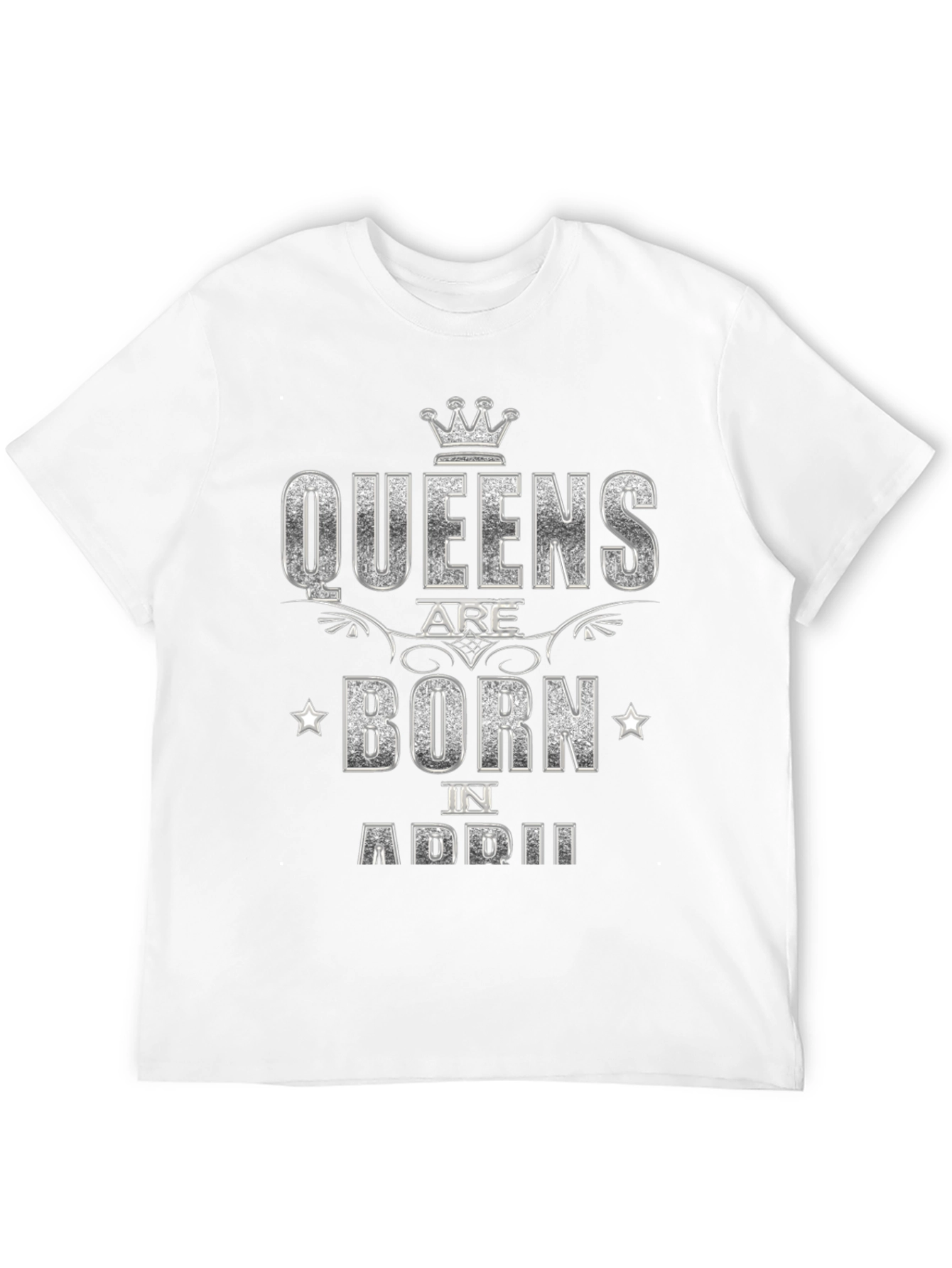 Queens Born in April Black T-Shirt