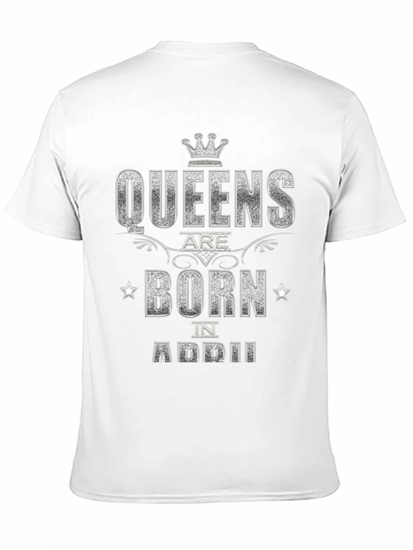 Queens Born in April Black T-Shirt