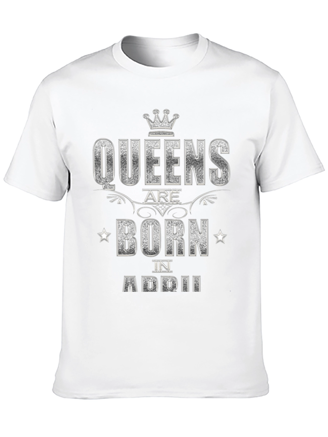 Queens Born in April Black T-Shirt
