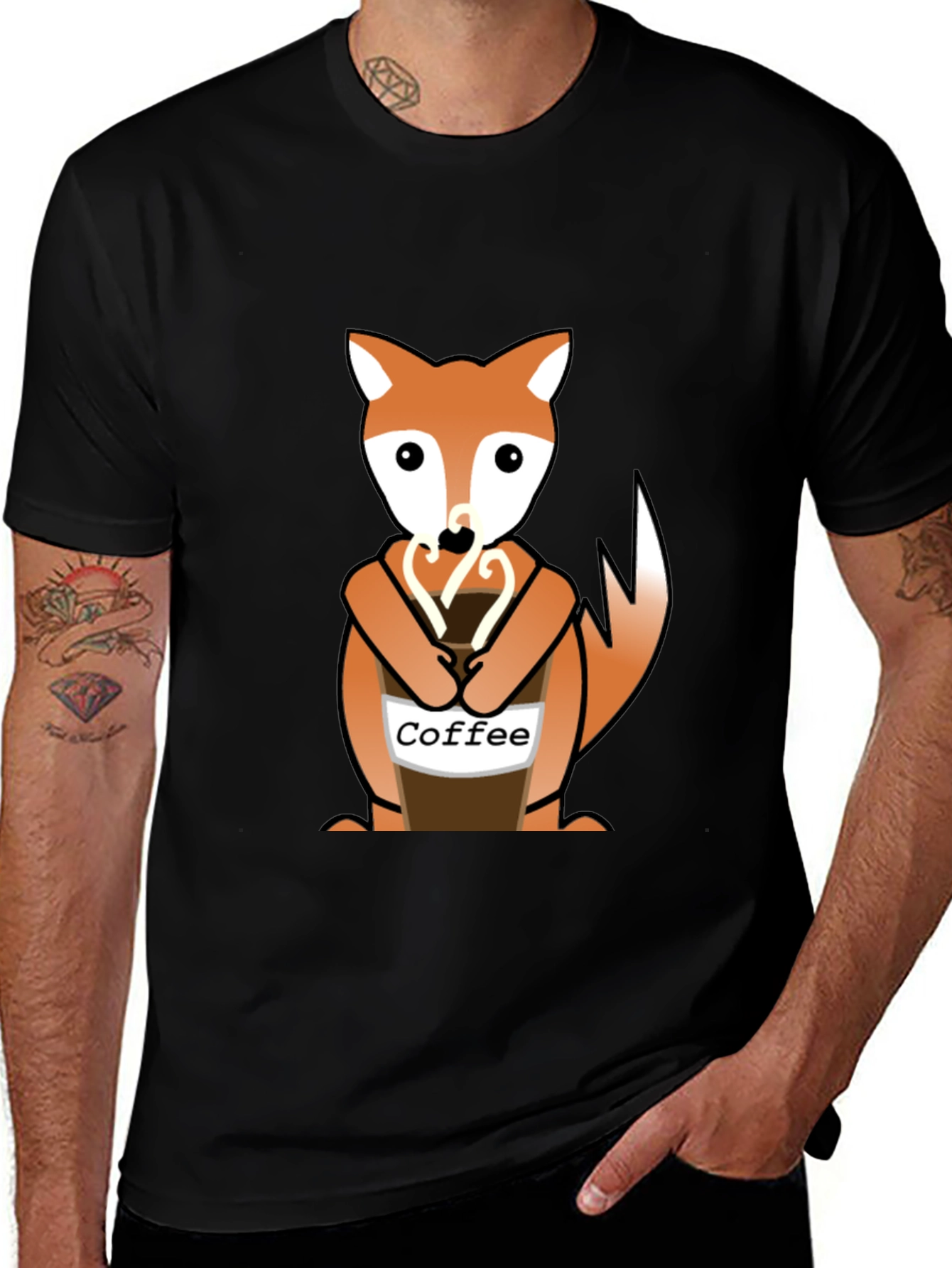 Fox Coffee Lover Graphic Tee - Unisex Casual Style