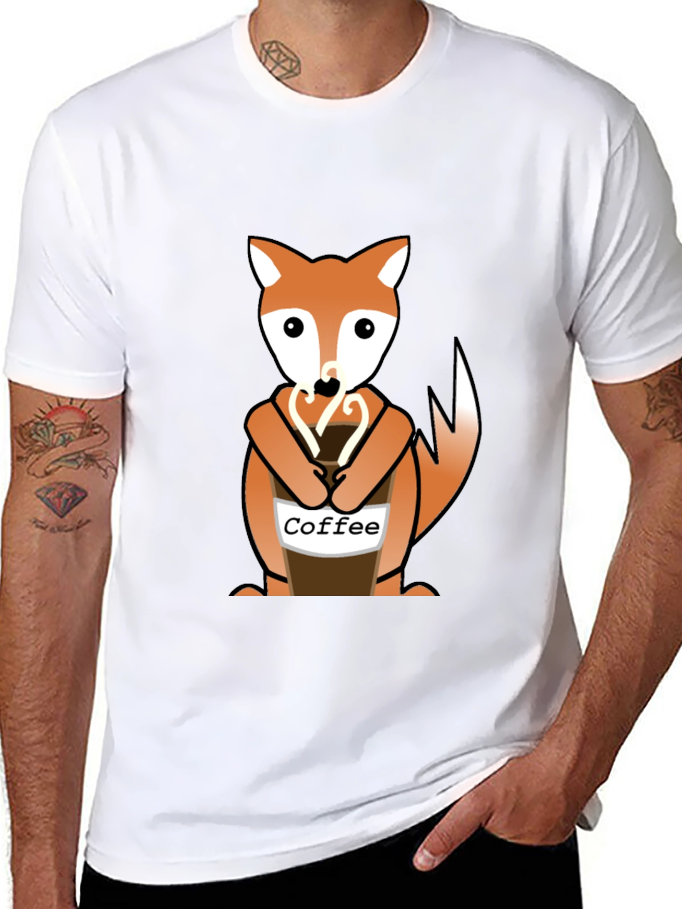 Fox Coffee Lover Graphic Tee - Unisex Casual Style